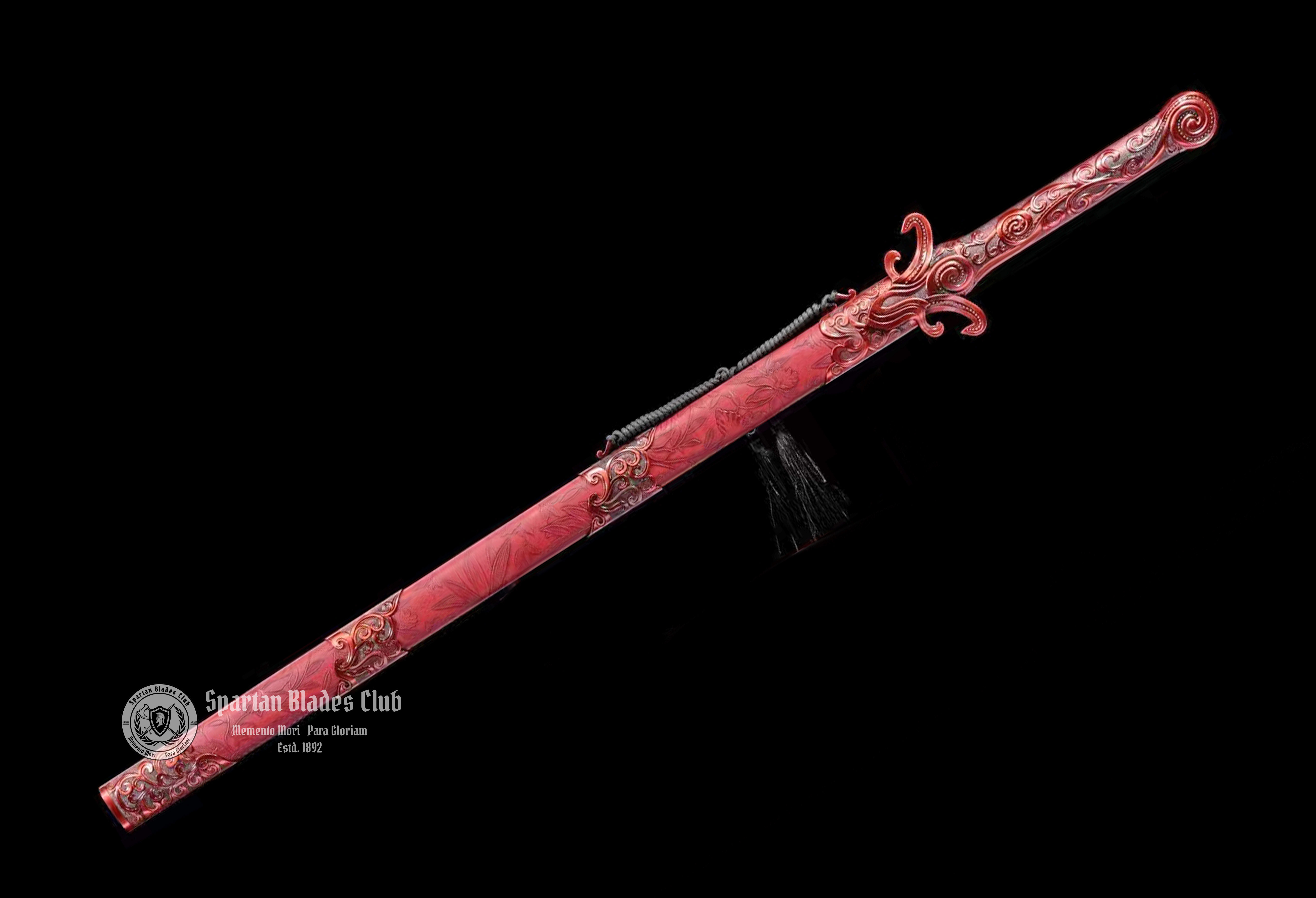 *TK71* Phoenix Tongue - Double Edged - Jian Sword - High-Performance Maganese Steel - Red Blade - Battle Ready - Exquisite Craftsmanship - S.B.C & CHEN'S SWORDS - Spartan Blades Club - 陳氏劍莊1892