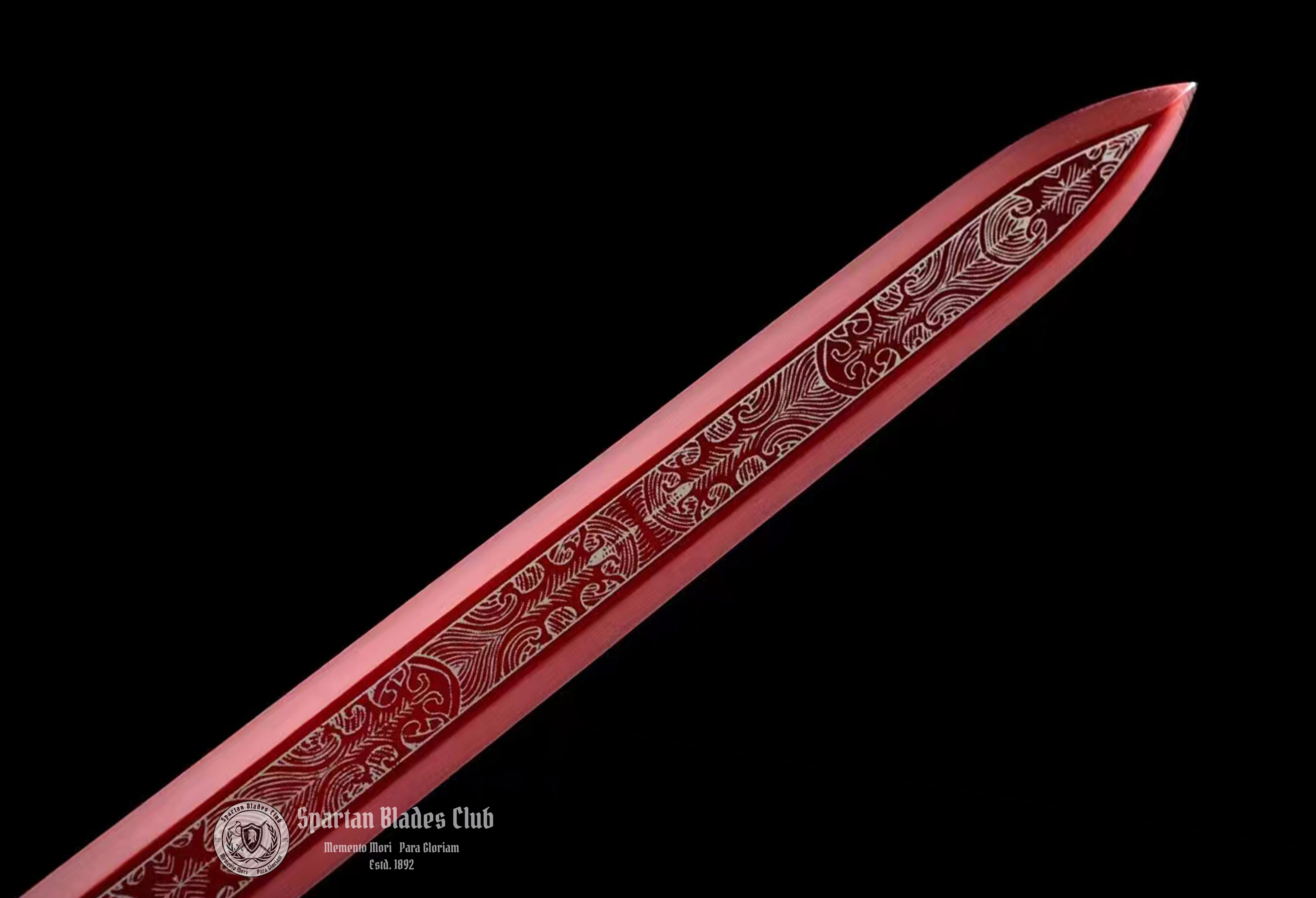 *TK71* Phoenix Tongue - Double Edged - Jian Sword - High-Performance Maganese Steel - Red Blade - Battle Ready - Exquisite Craftsmanship - S.B.C & CHEN'S SWORDS - Spartan Blades Club - 陳氏劍莊1892