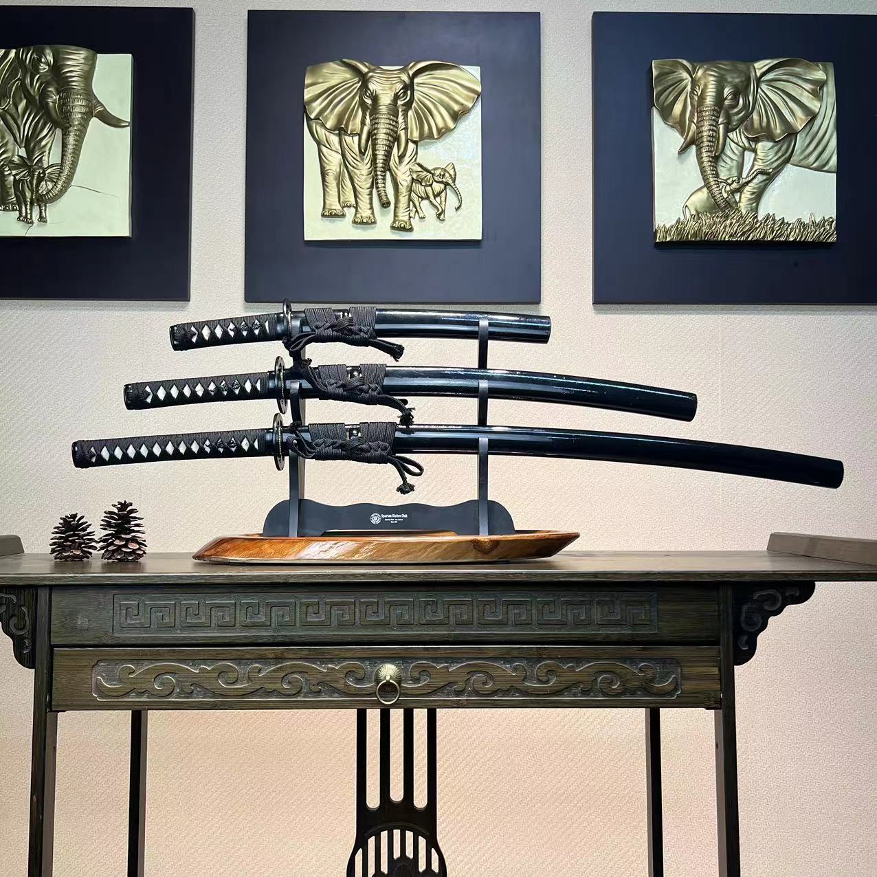 Sword Stand - Wooden - Black - 1~3 Tiers - Simple Design - Spartan Blades Club - 陳氏劍莊1892