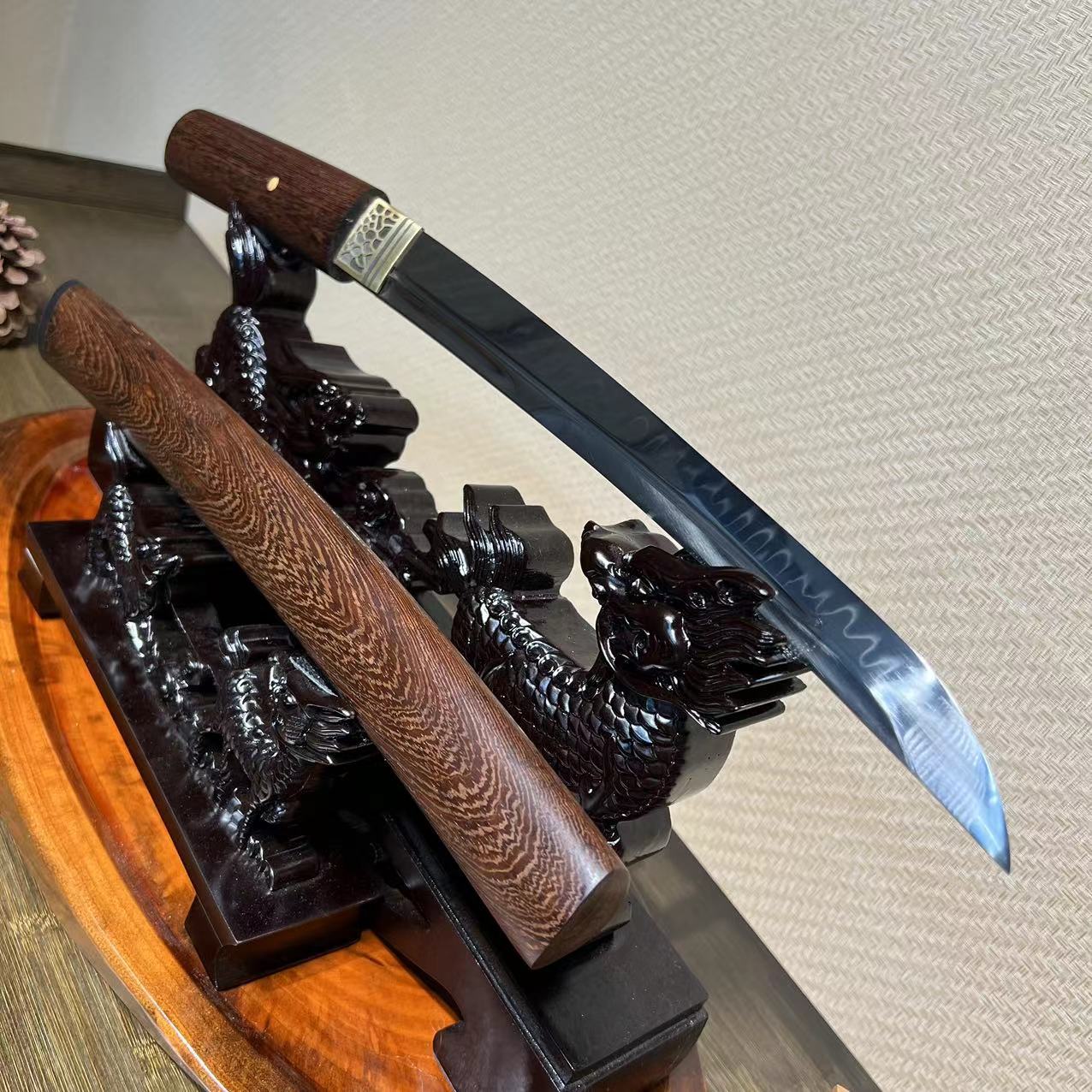 🌟TK99 🌟Han Ying Samurai(寒影武士) - Daisho set (Katana + Wakizashi + Tanto)- T10 Steel - Clay Tempered -Shirasaya Koshirae-  Full Tang - Battle-Ready - S.B.C & CHEN'S SWORDS 1892 - Spartan Blades Club - 陳氏劍莊1892