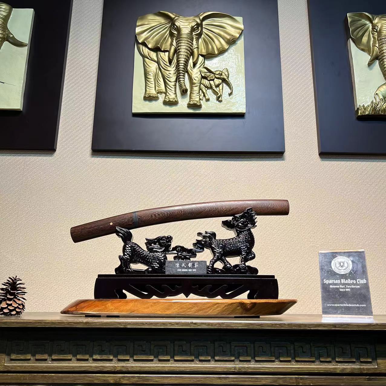 🌟TK99 🌟Han Ying Samurai(寒影武士) - Daisho set (Katana + Wakizashi + Tanto)- T10 Steel - Clay Tempered -Shirasaya Koshirae-  Full Tang - Battle-Ready - S.B.C & CHEN'S SWORDS 1892 - Spartan Blades Club - 陳氏劍莊1892