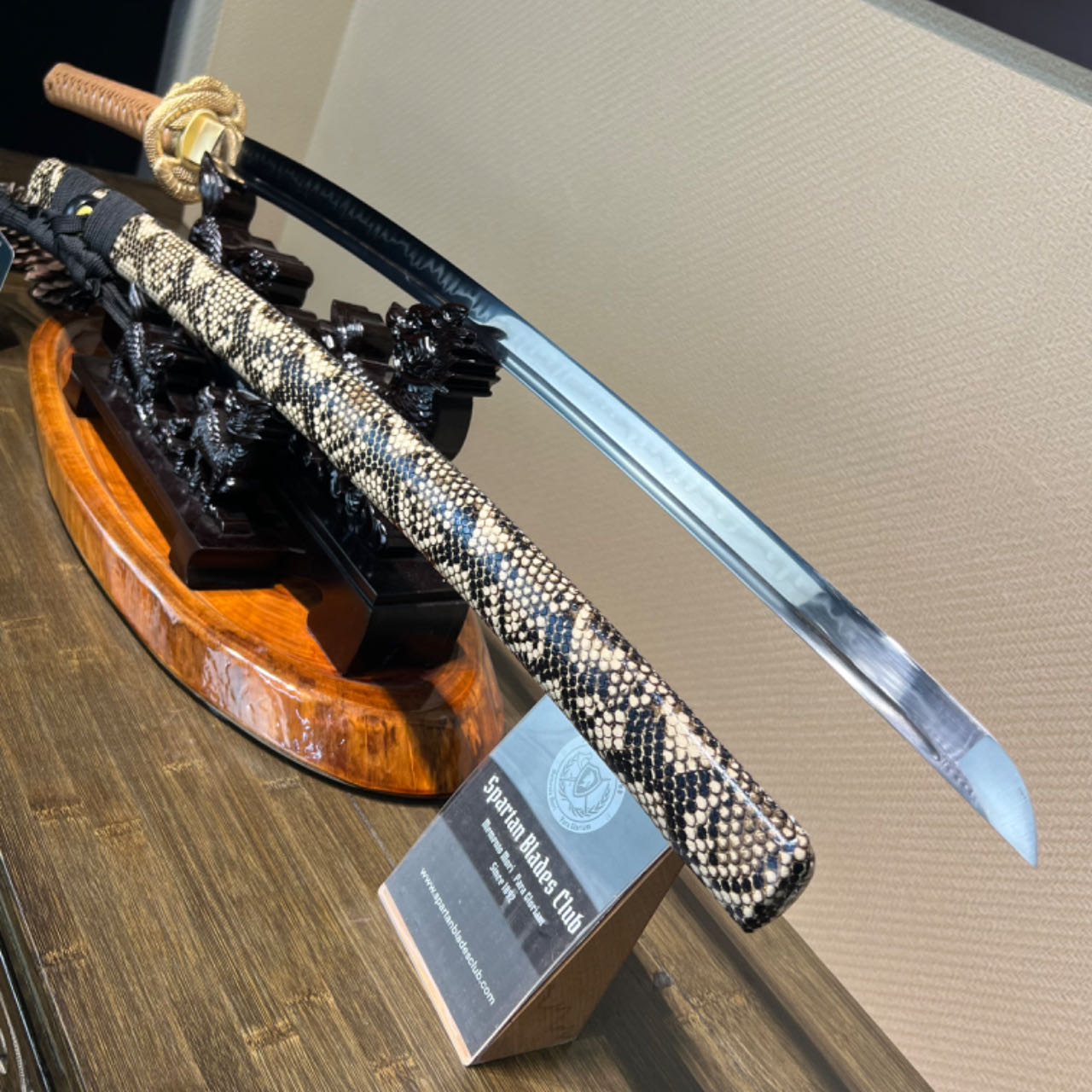 ๐TK65๐ Serpent's Golden Edge(่่้้)Katana - T10 Steel - Clay-Tempered - Full Tang - Battle-ready - S.B.C & CHEN'S SWORDS - Spartan Blades Club