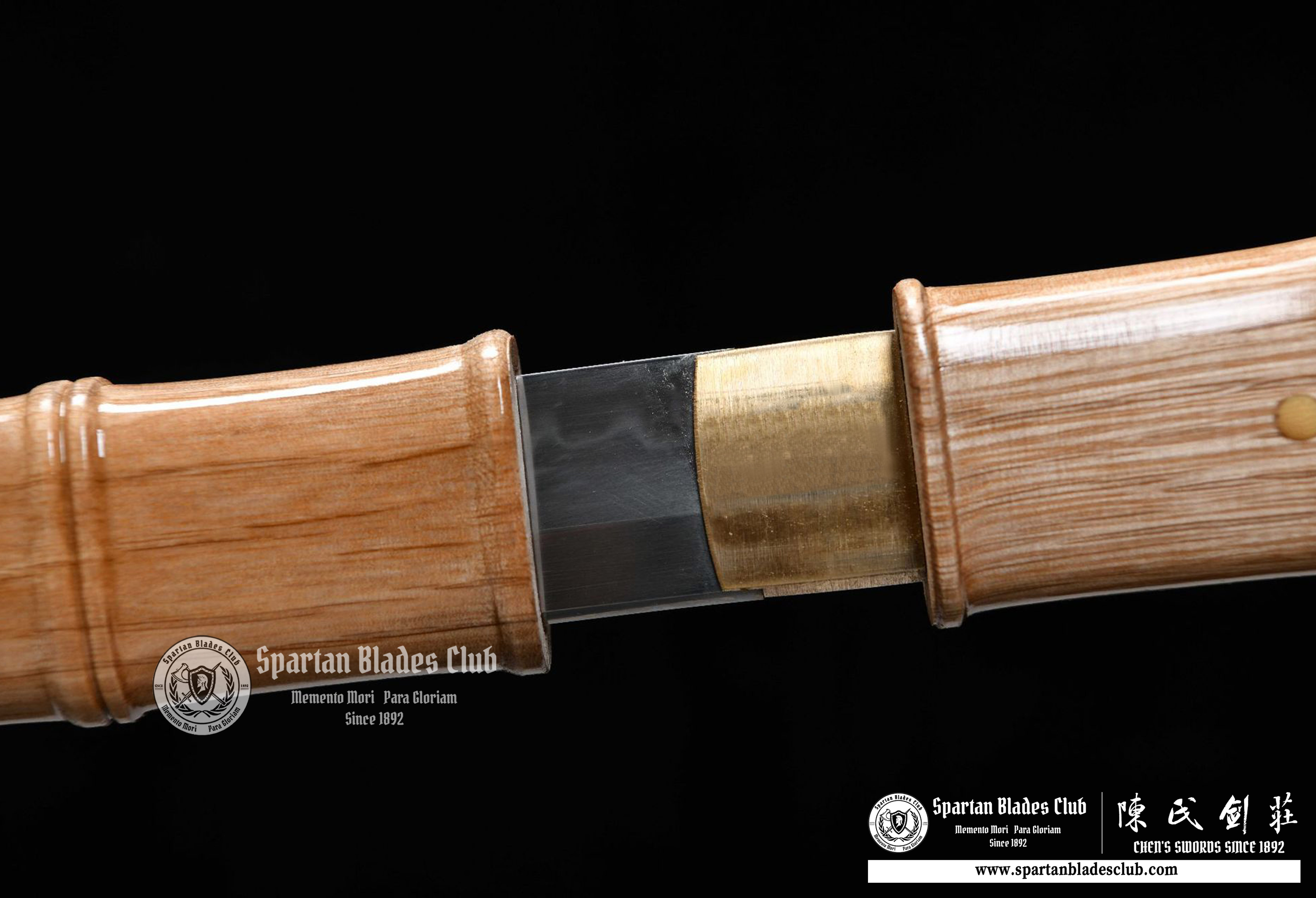Junzi Bamboo - Chokuto - T10 Steel Clay-tempered - Full Tang - Shirasaya - Battle Ready - Wooden Design - Spartan Blades Club - 陳氏劍莊1892