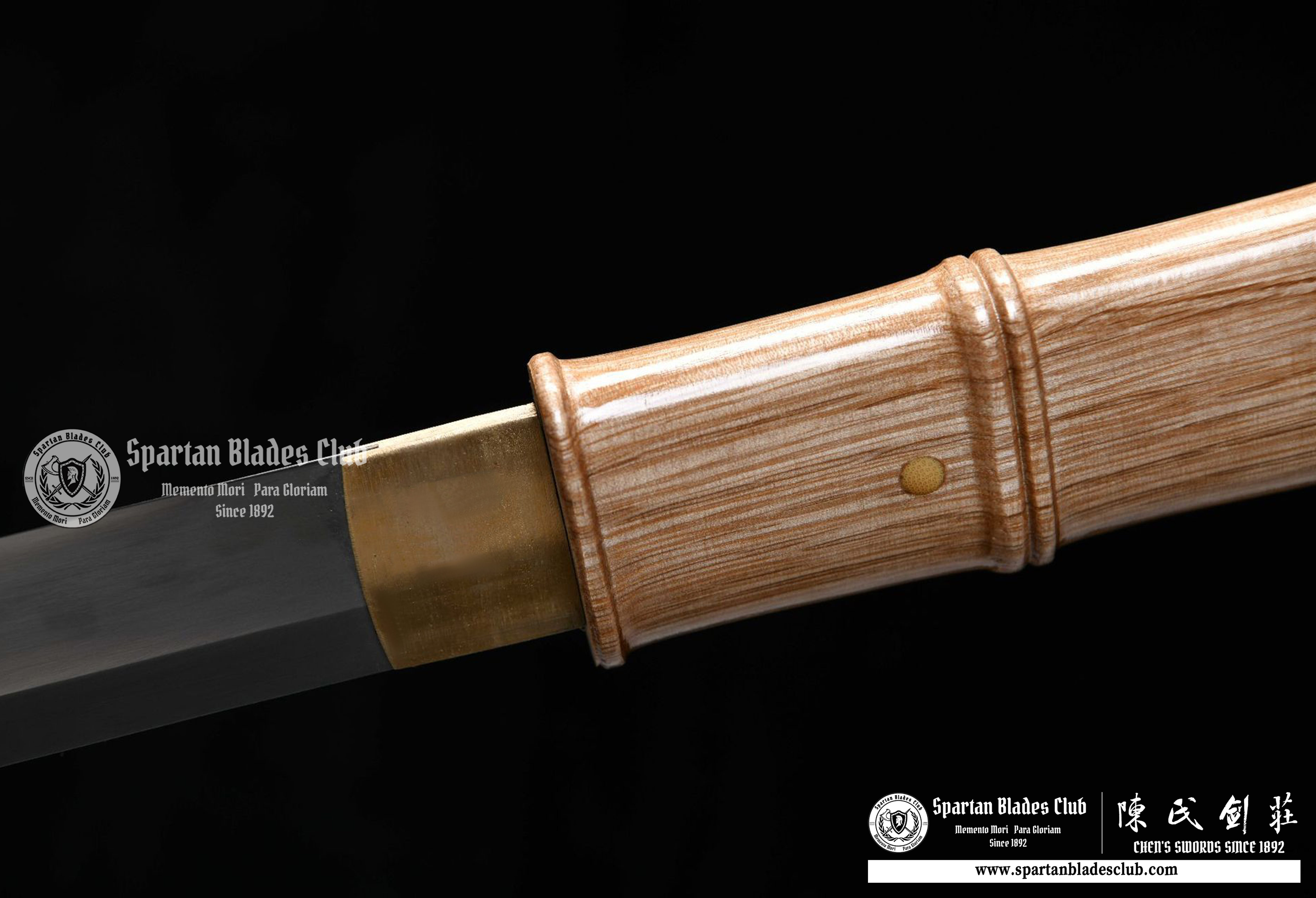 Junzi Bamboo - Chokuto - T10 Steel Clay-tempered - Full Tang - Shirasaya - Battle Ready - Wooden Design - Spartan Blades Club - 陳氏劍莊1892