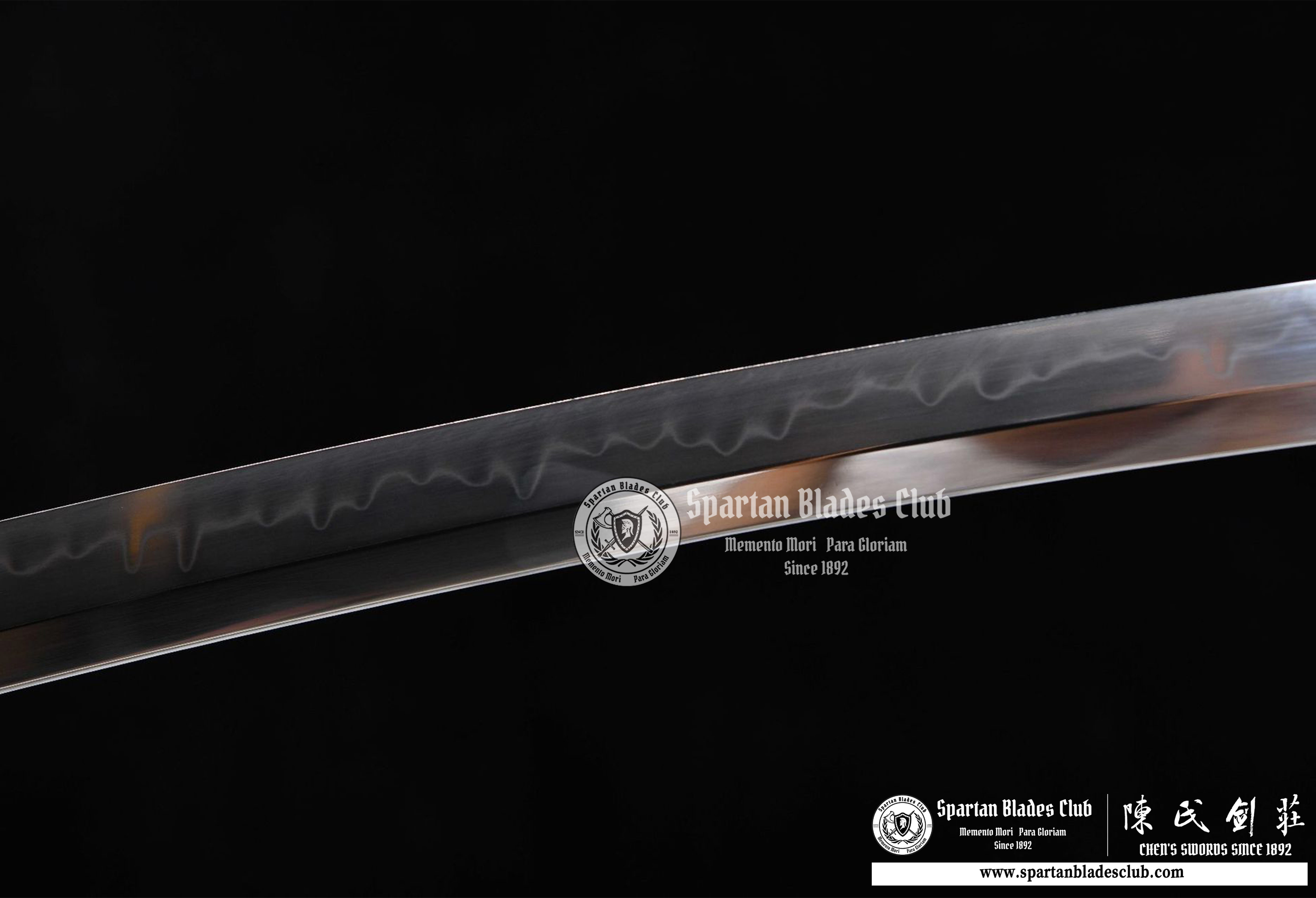 ⚡️Tachi - T10 steel - Clay Tempered - Real Hamon - Traditional Hand Polishing - Pure Brass Fittings - Full Tang - Battle Ready - Blue - SBC - Spartan Blades Club - 陳氏劍莊1892