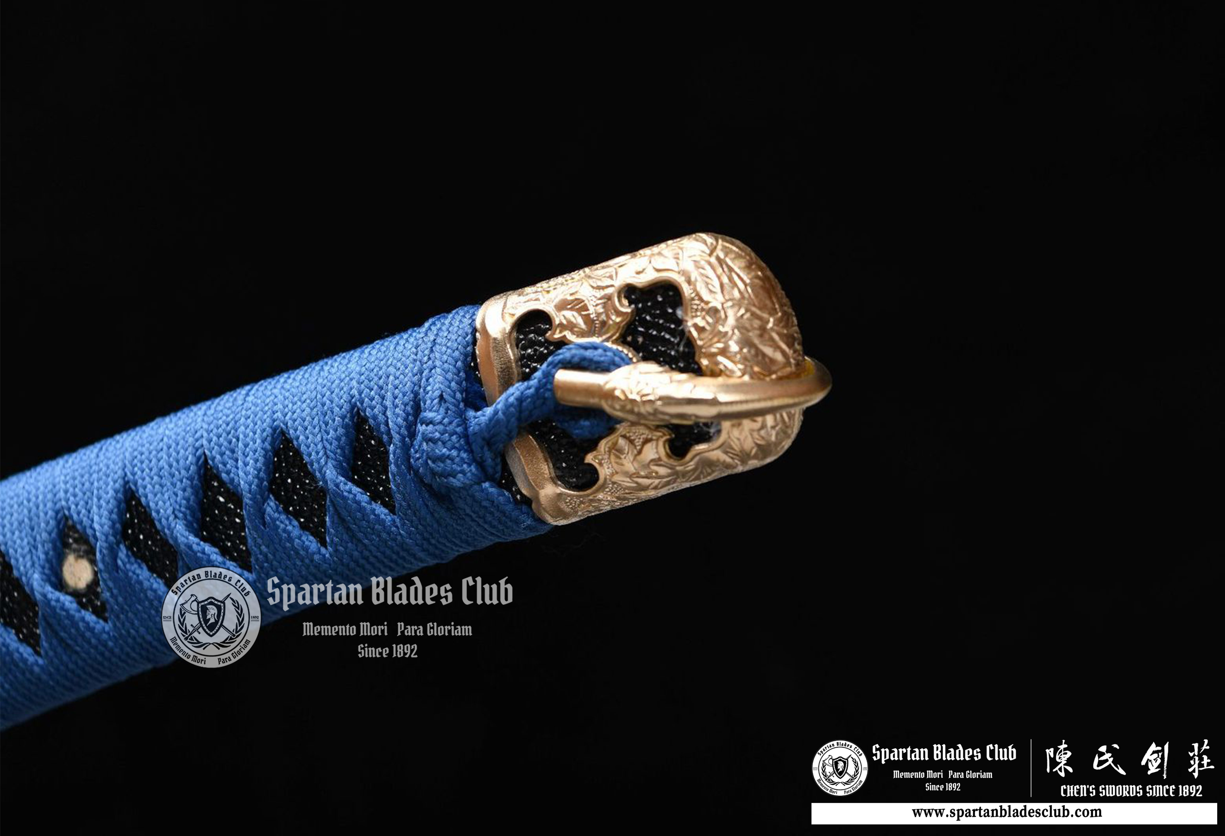 ⚡️Tachi - T10 steel - Clay Tempered - Real Hamon - Traditional Hand Polishing - Pure Brass Fittings - Full Tang - Battle Ready - Blue - SBC - Spartan Blades Club - 陳氏劍莊1892