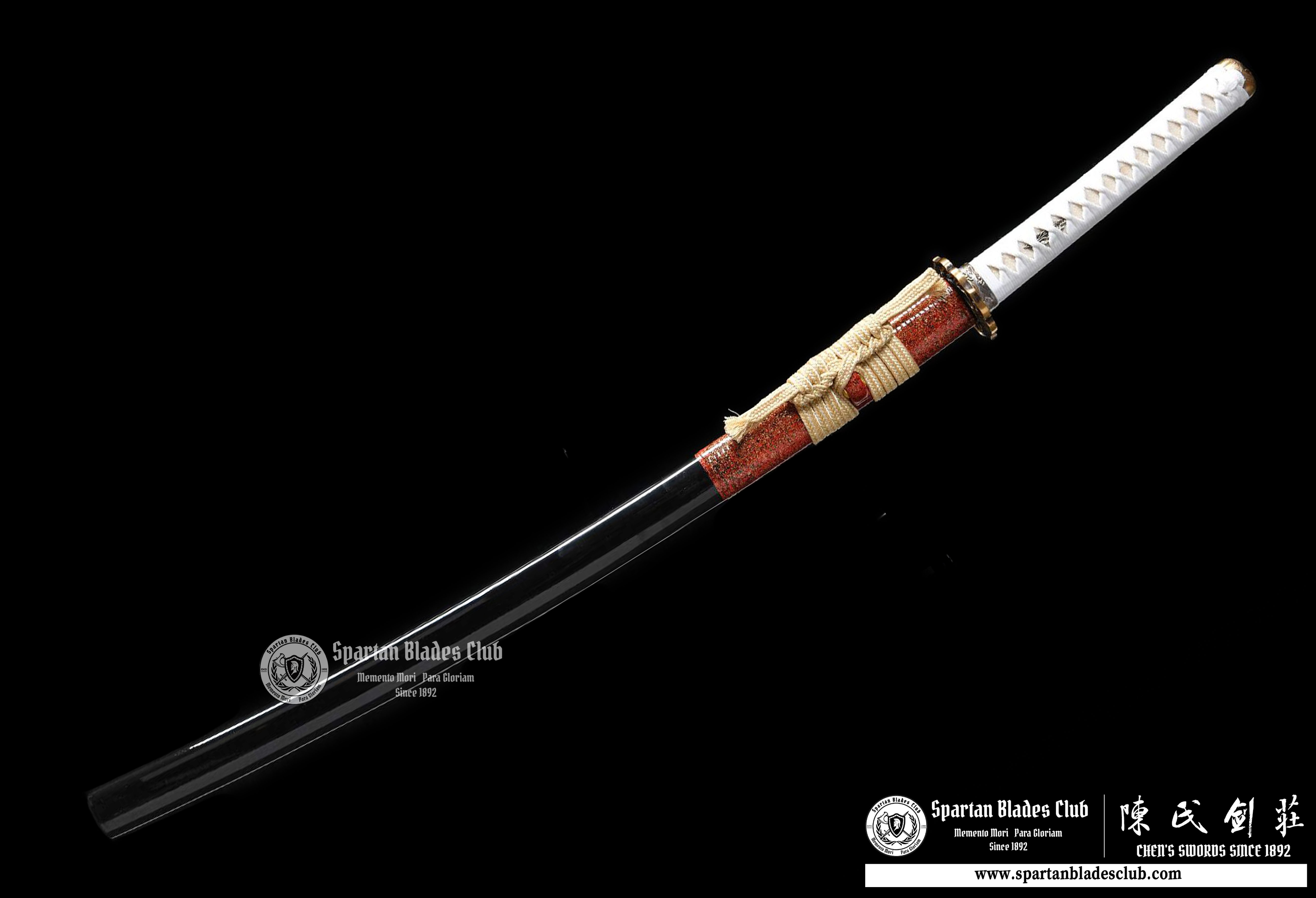 Katana - Damascus Steel - Clay-tempered - Real Hamon - Shiage Polishing - Full Tang - Battle-reday - S.B.C - Spartan Blades Club - 陳氏劍莊1892