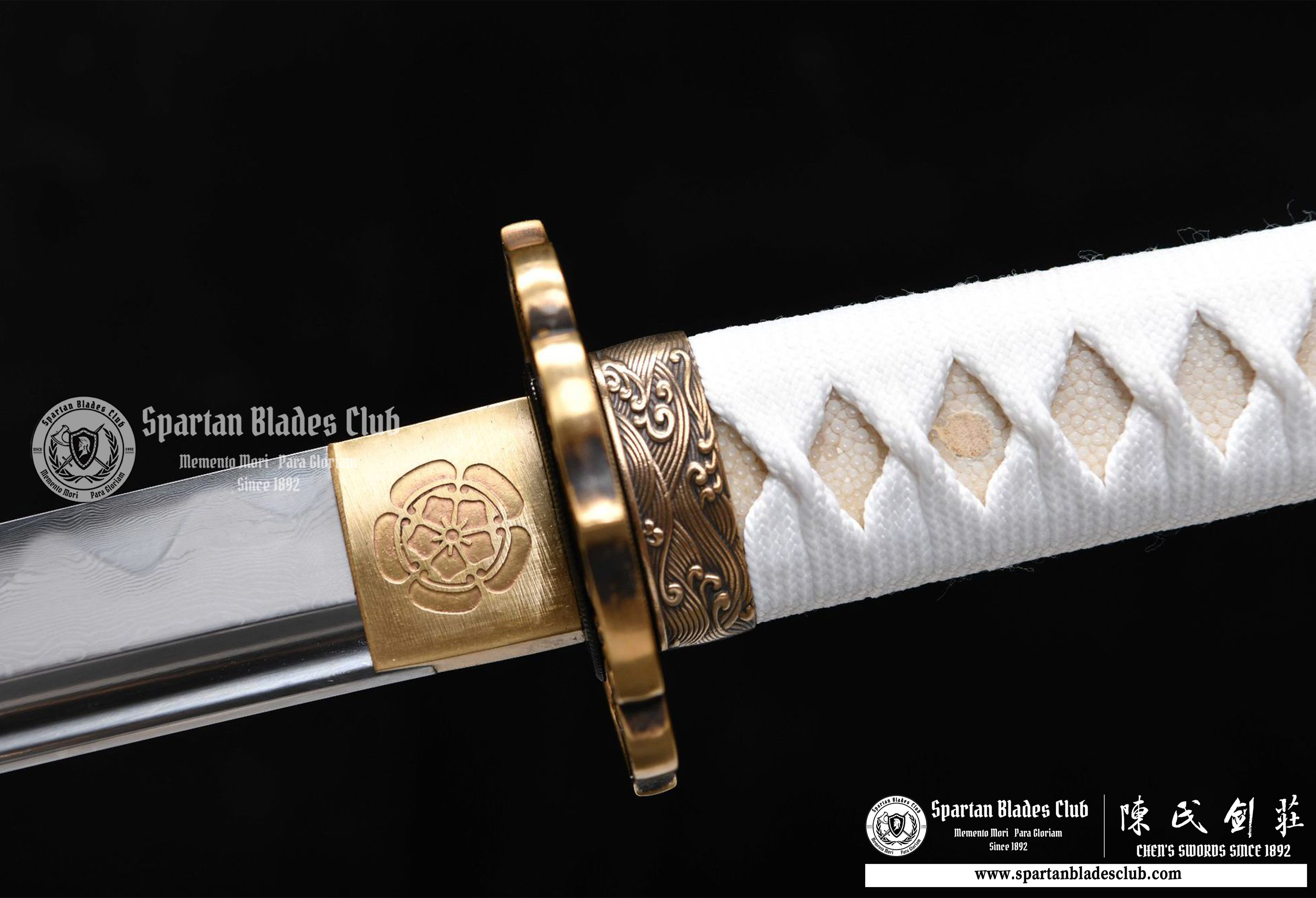 Katana - Damascus Steel - Clay-tempered - Real Hamon - Shiage Polishing - Full Tang - Battle-reday - S.B.C - Spartan Blades Club - 陳氏劍莊1892