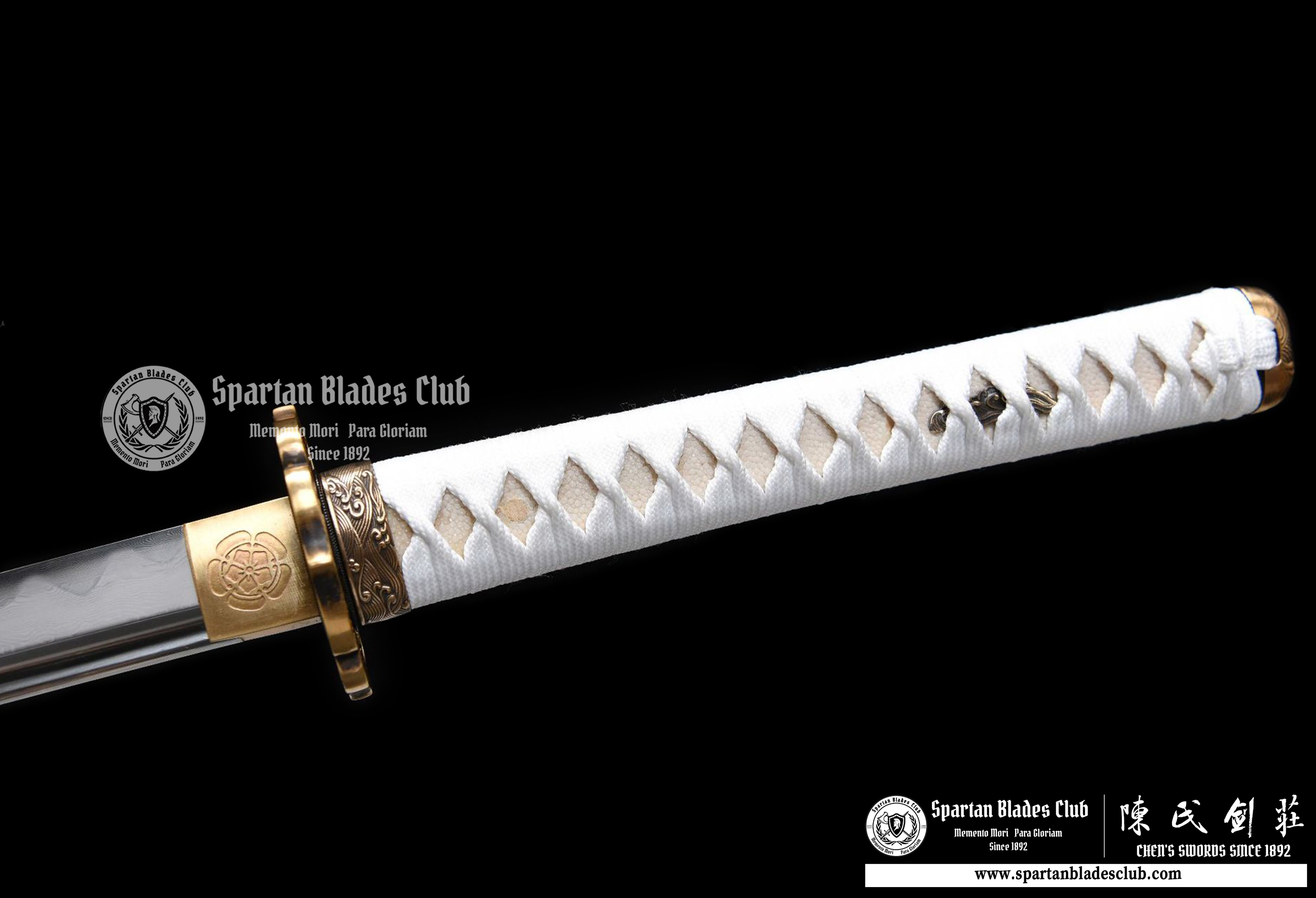 Katana - Damascus Steel - Clay-tempered - Real Hamon - Shiage Polishing - Full Tang - Battle-reday - S.B.C - Spartan Blades Club - 陳氏劍莊1892