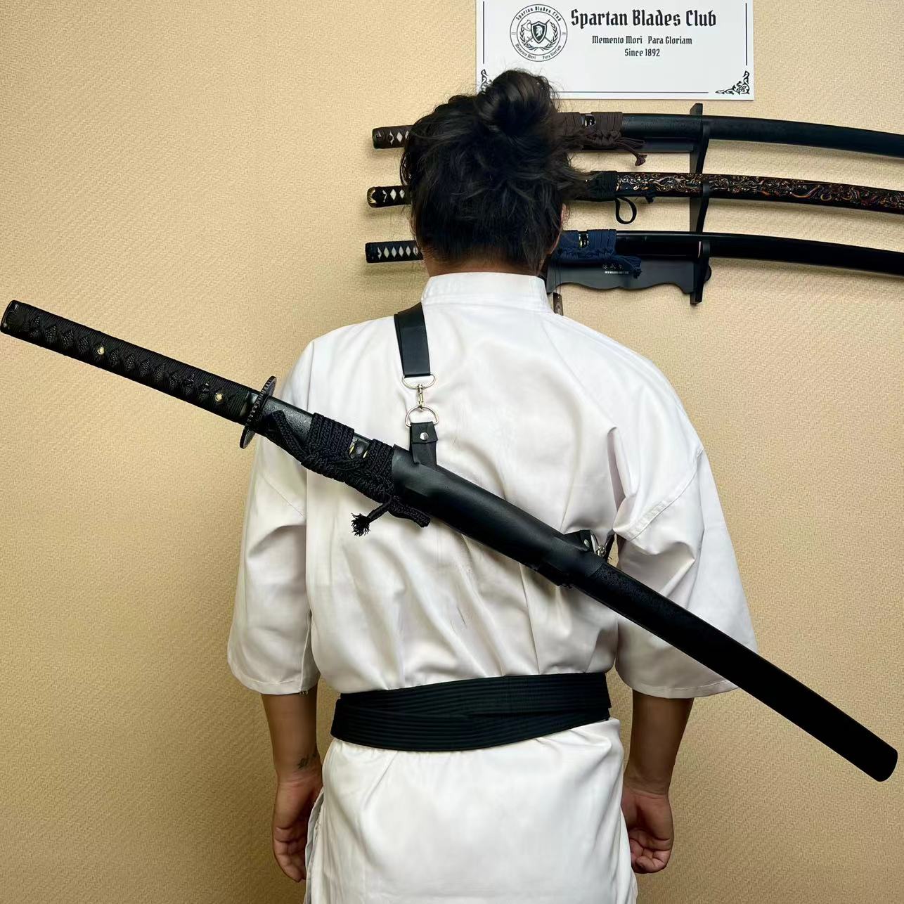 Sword Back Strap - Shoulder Strap - For 1 sword - Adjustable Fit to any size - Durable PU leather - Sword case - SBC - Spartan Blades Club - 陳氏劍莊1892