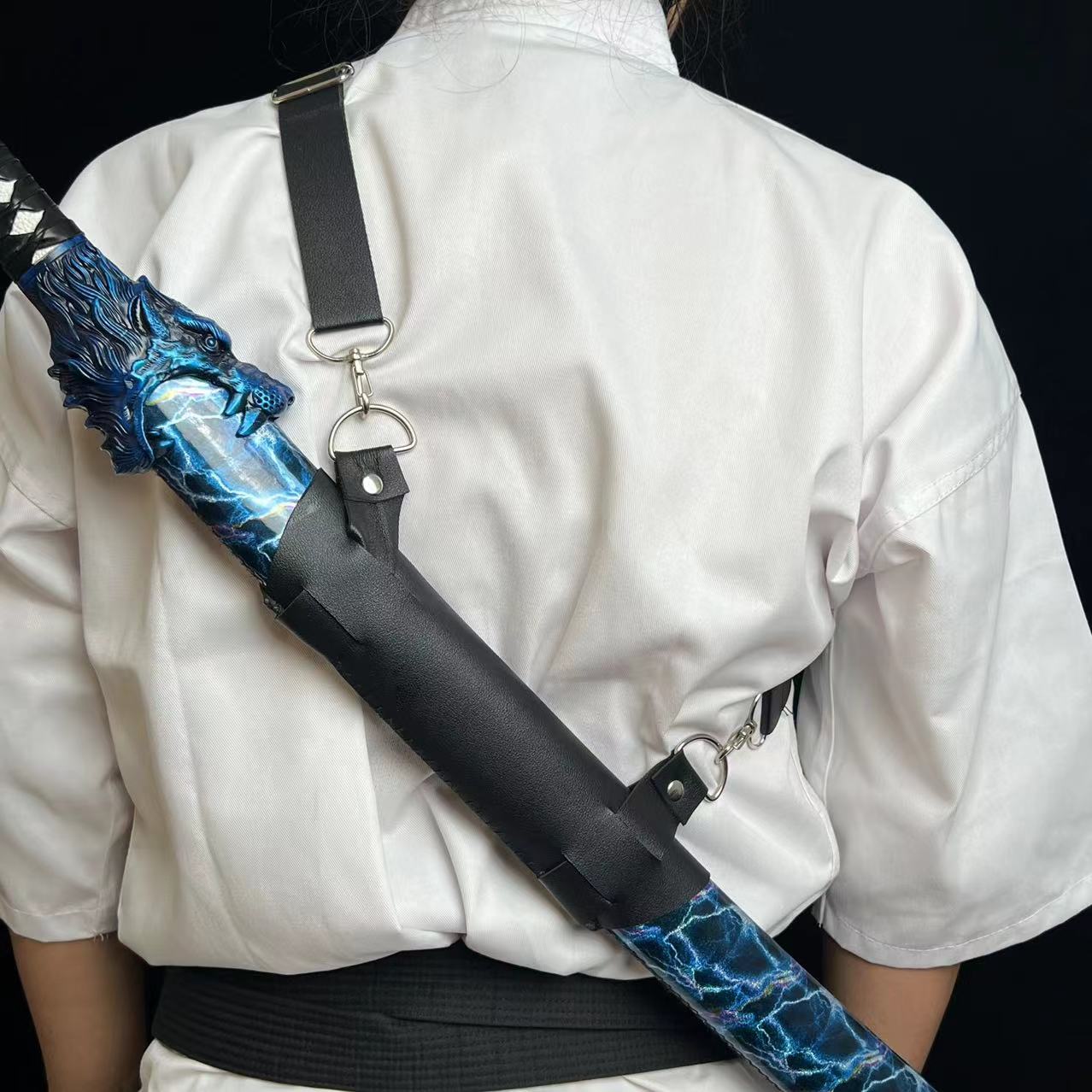 Sword Back Strap - Shoulder Strap - For 1 sword - Adjustable Fit to any size - Durable PU leather - Sword case - SBC - Spartan Blades Club - 陳氏劍莊1892