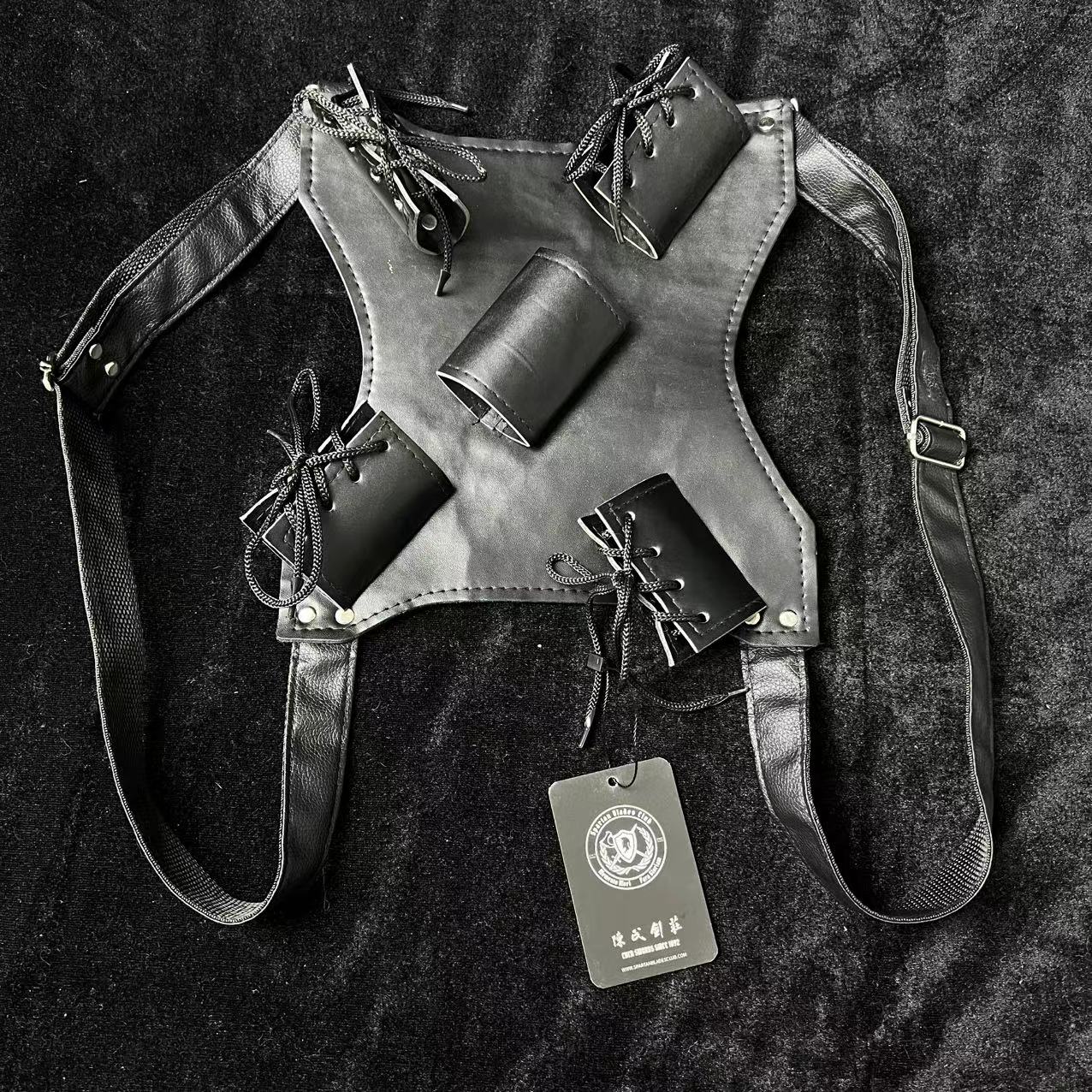 Swords Back Strap - For 2 Swords - Sword Carrying Bag - Swords Belt - Sword Case - Durable PU Leather - SBC - Spartan Blades Club - 陳氏劍莊1892