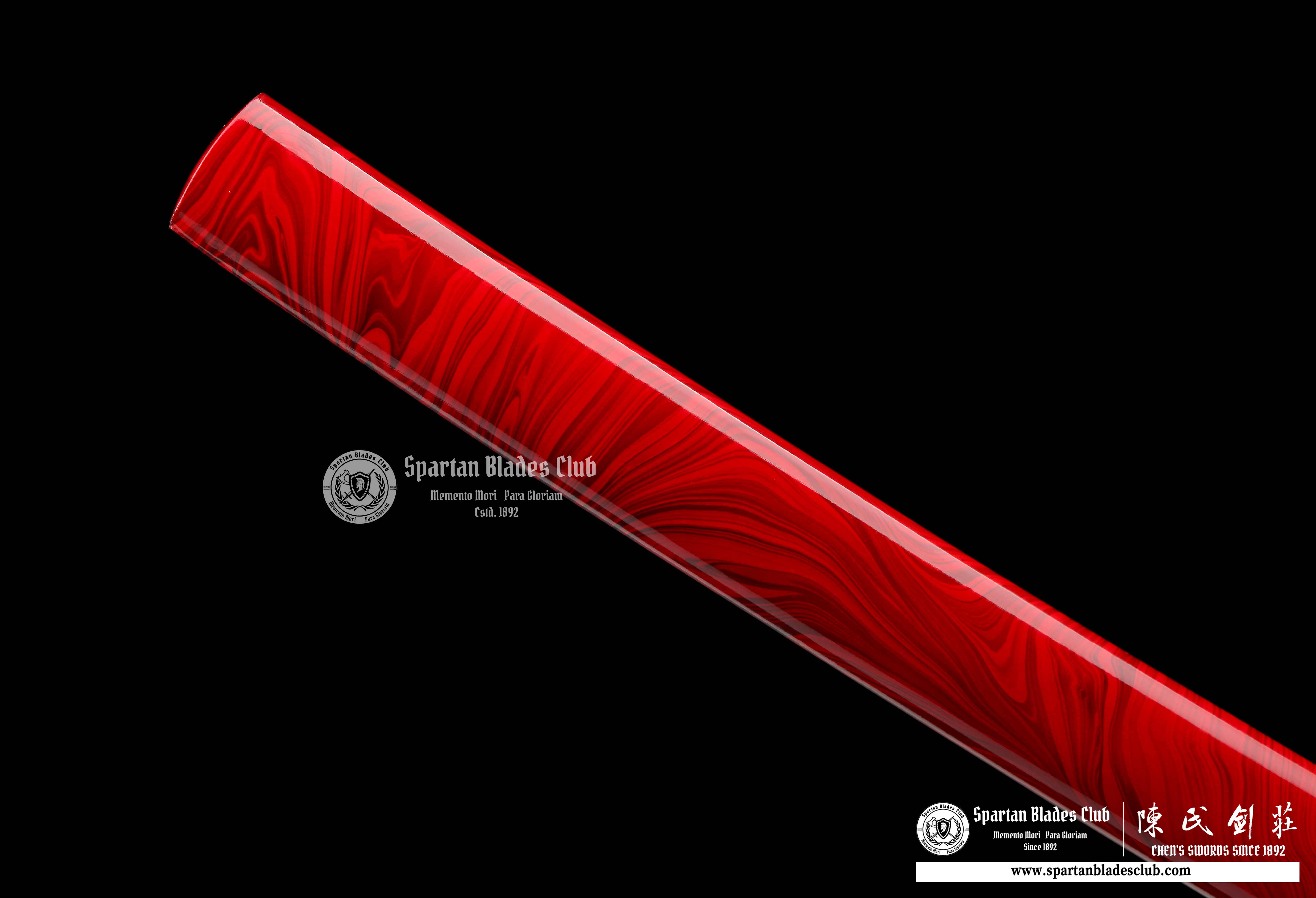 Katana / T10 Steel Clay-tempered / Real Hamon / Premium Polishing / Battle-ready / Full-tang / Red / Spartan Blades Club / CHEN'S SWORDS 1892 - Spartan Blades Club - 陳氏劍莊1892