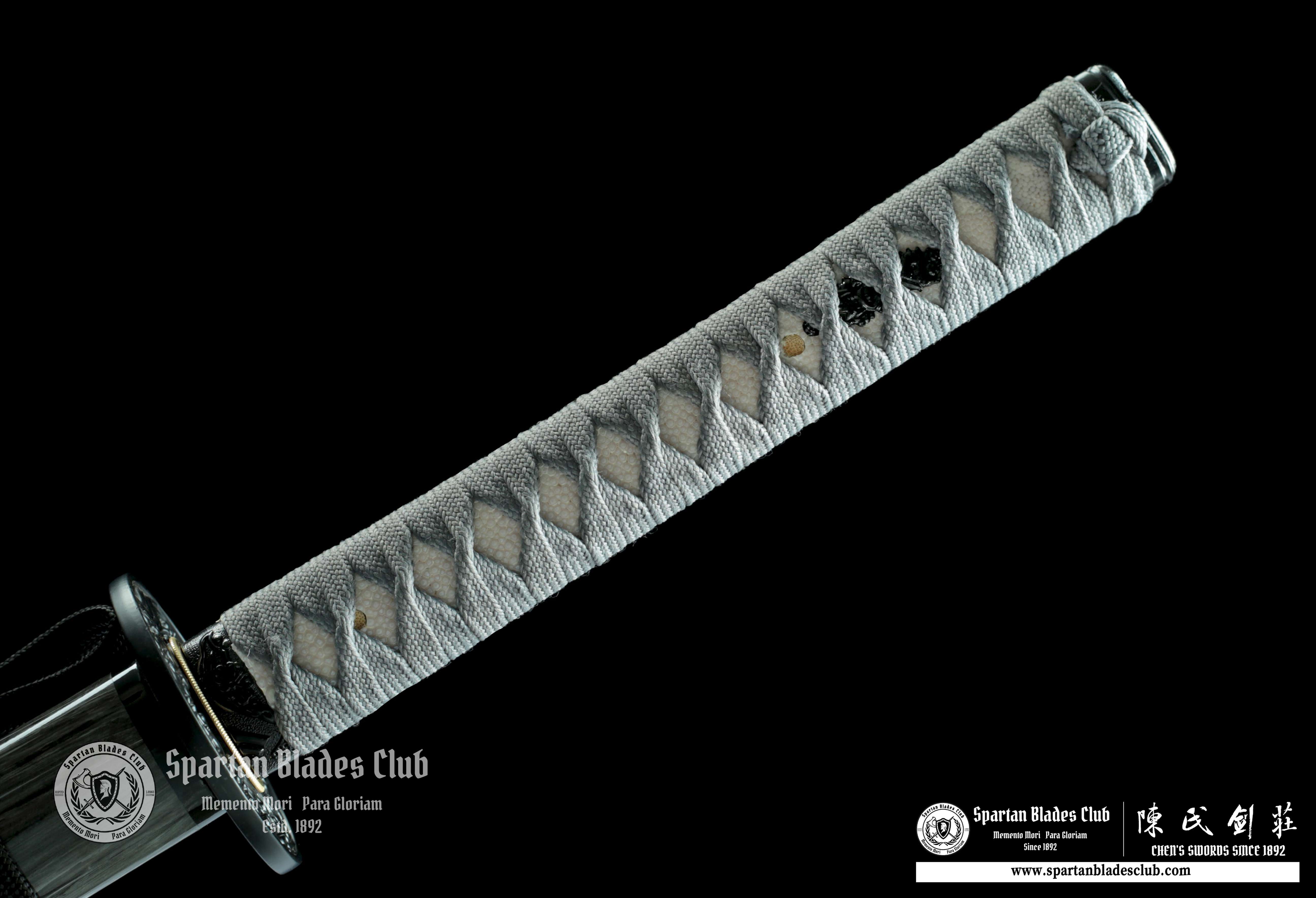 ⭐️TK72⭐️ Grey Tide - Katana - Damascus Steel - Battle Ready - Ocean Waves Themed - Full Tang - Spartan Blades Club - CHEN'S SWORDS 1892 - Spartan Blades Club - 陳氏劍莊1892