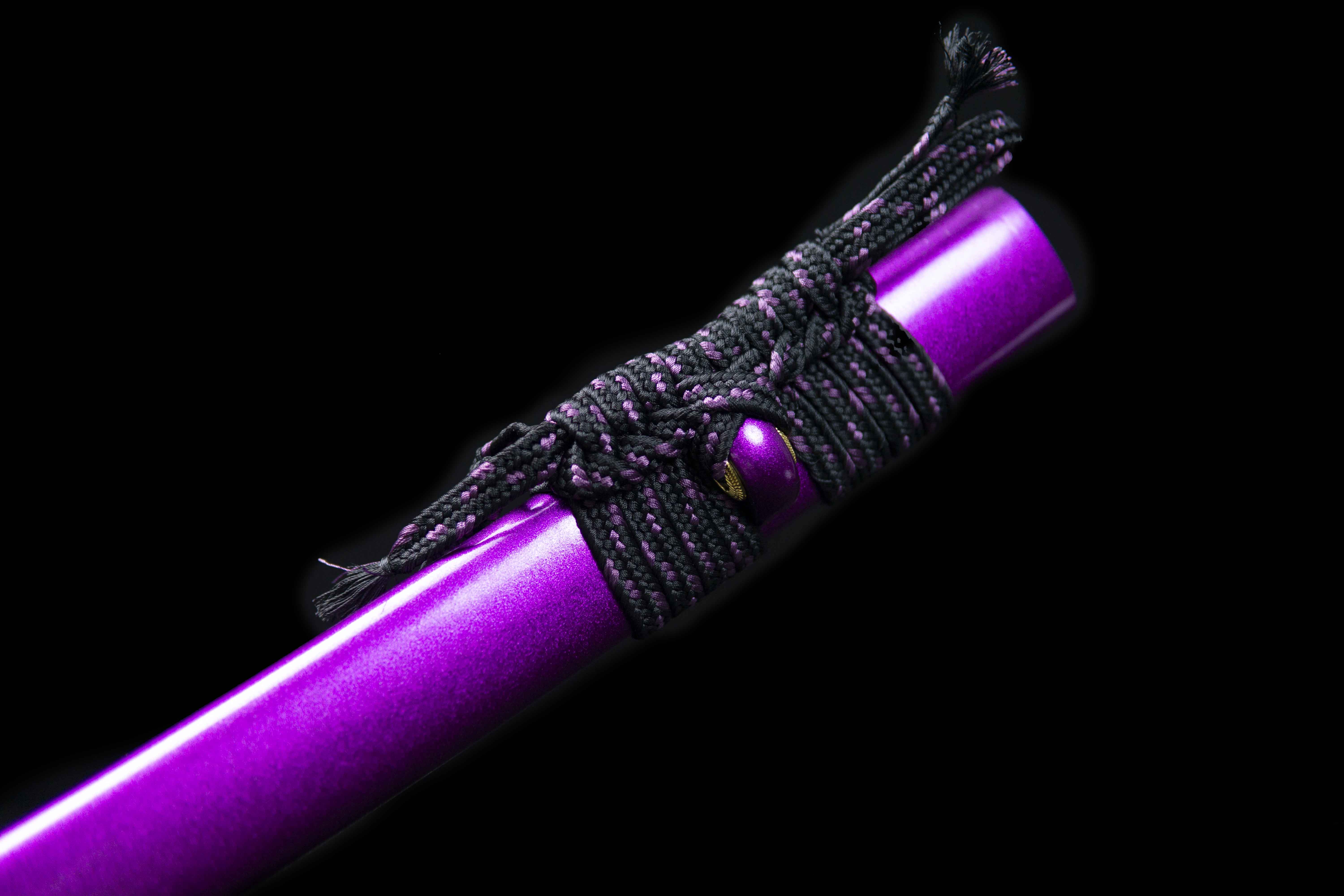 Purple - Katana - 65Mn Spring Steel - Mirror Finish Polishing - Battle-Ready - Full-Tang - Spartan Blades Club - CHEN'S SWORDS - Spartan Blades Club - 陳氏劍莊1892