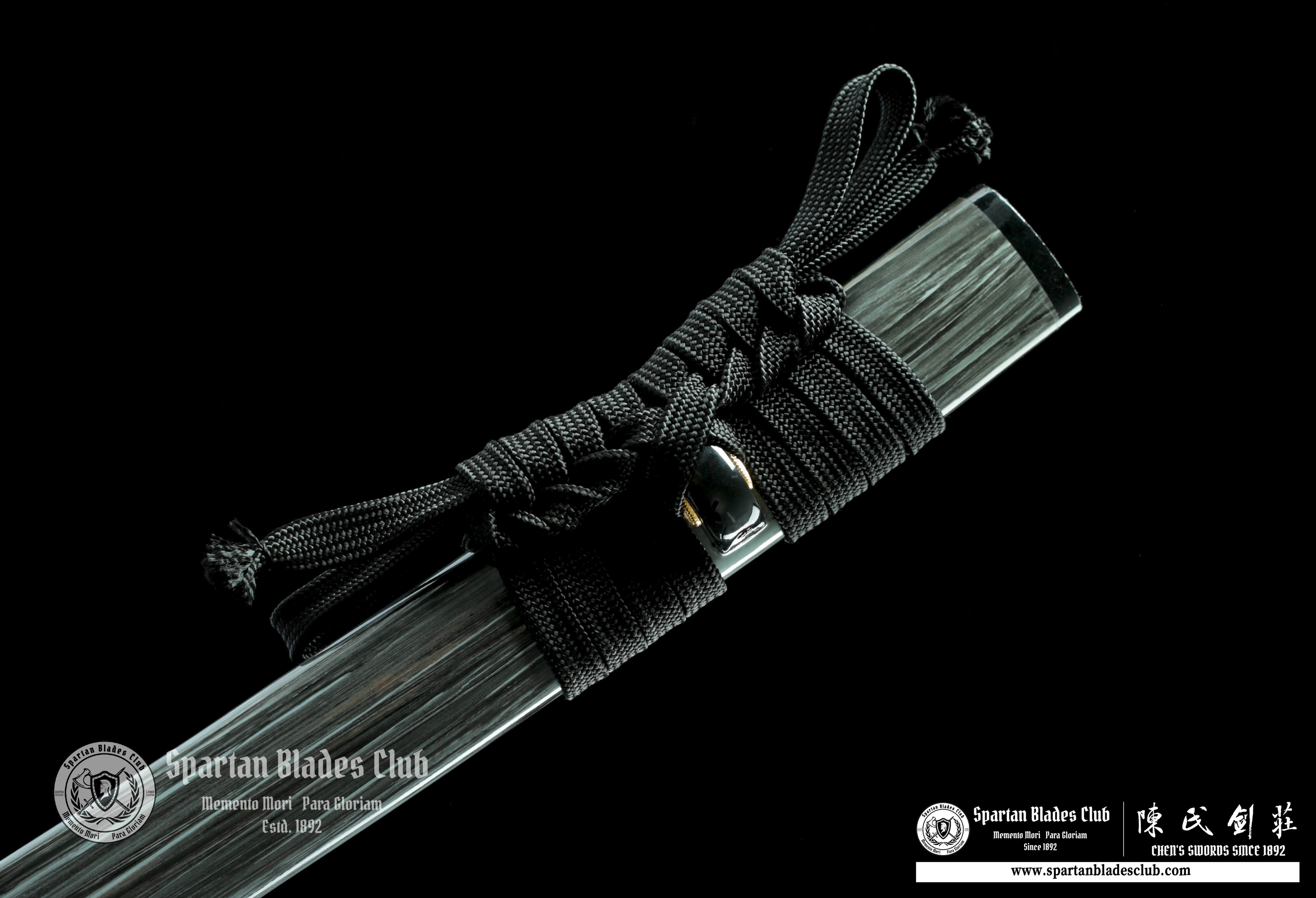 ⭐️TK72⭐️ Grey Tide - Katana - Damascus Steel - Battle Ready - Ocean Waves Themed - Full Tang - Spartan Blades Club - CHEN'S SWORDS 1892 - Spartan Blades Club - 陳氏劍莊1892