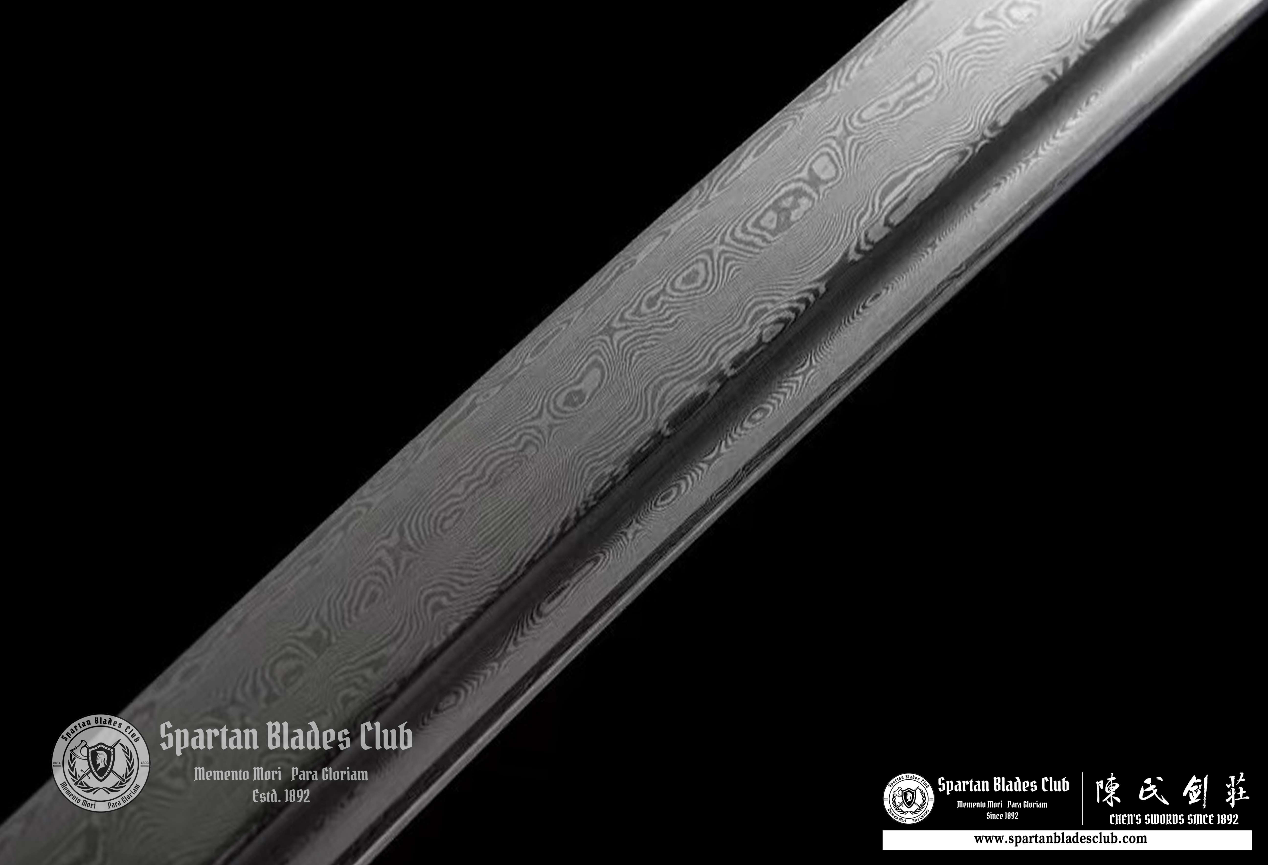 ⭐️TK72⭐️ Grey Tide - Katana - Damascus Steel - Battle Ready - Ocean Waves Themed - Full Tang - Spartan Blades Club - CHEN'S SWORDS 1892 - Spartan Blades Club - 陳氏劍莊1892