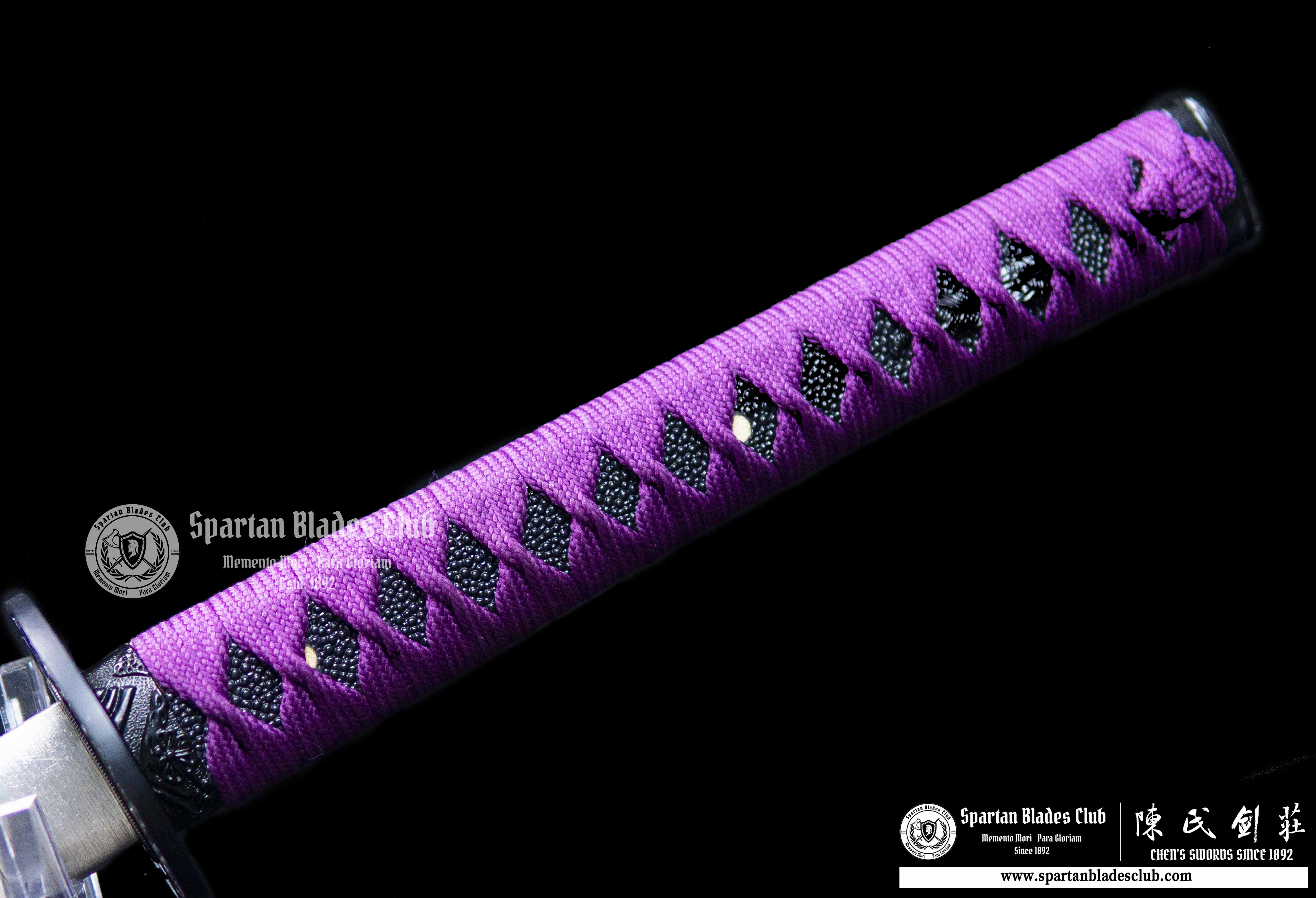 Purple - Katana - 65Mn Spring Steel - Mirror Finish Polishing - Battle-Ready - Full-Tang - Spartan Blades Club - CHEN'S SWORDS - Spartan Blades Club - 陳氏劍莊1892