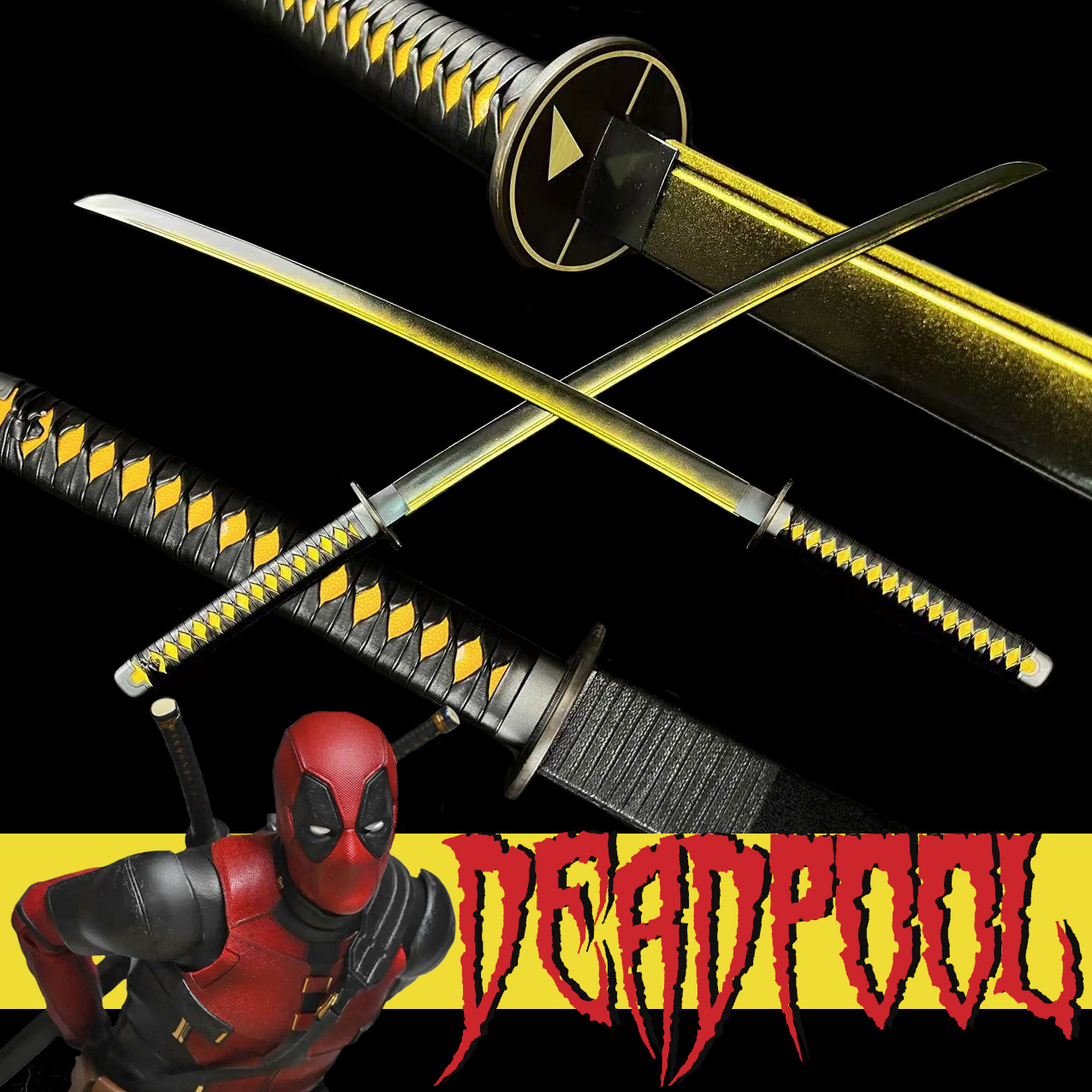 💥TK75💥 Deadpool Katana / High Carbon Steel / Battle-ready High-performance / Full-tang / Black / Spartan Blades Club / CHEN'S SWORDS 1892 - Spartan Blades Club - 陳氏劍莊1892
