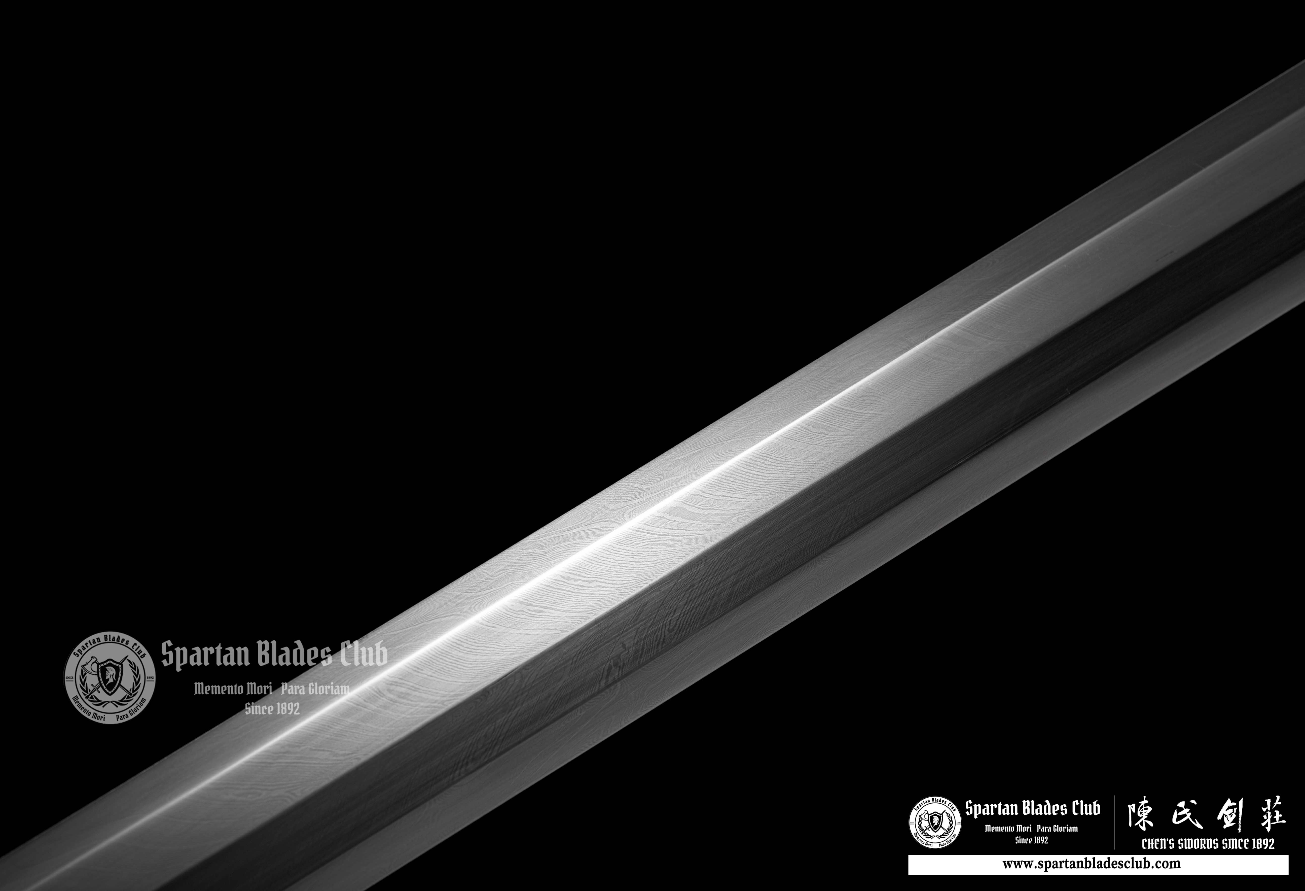 QQ02|🐦🔥Phoenix Ring|JIAN|Damascus steel|Phoenix|Black&Golden|Battle-Ready|Full-tang|Spartan Blades Club|CHEN'S SWORDS 1892 - Spartan Blades Club - 陳氏劍莊1892