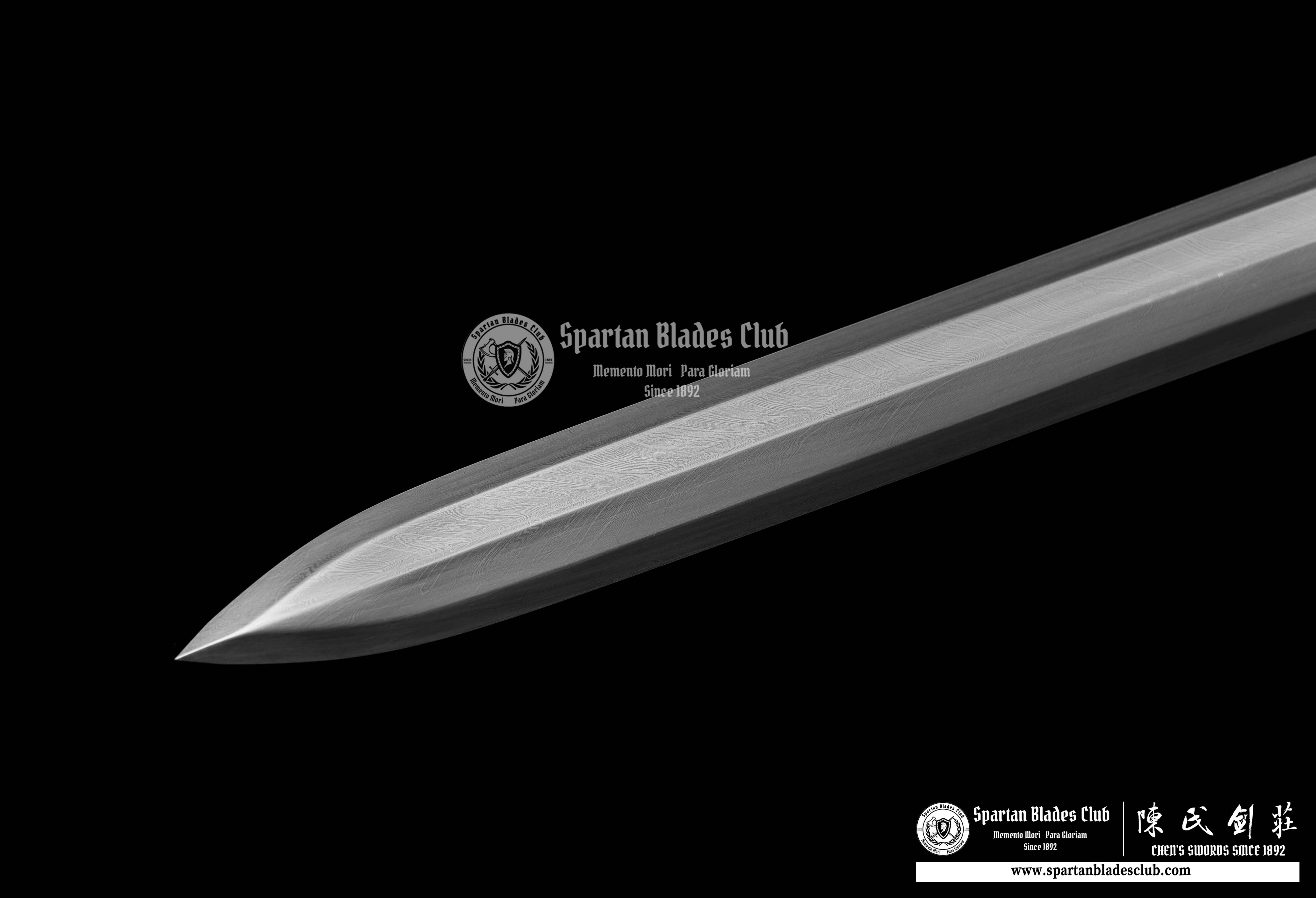 QQ02|🐦🔥Phoenix Ring|JIAN|Damascus steel|Phoenix|Black&Golden|Battle-Ready|Full-tang|Spartan Blades Club|CHEN'S SWORDS 1892 - Spartan Blades Club - 陳氏劍莊1892