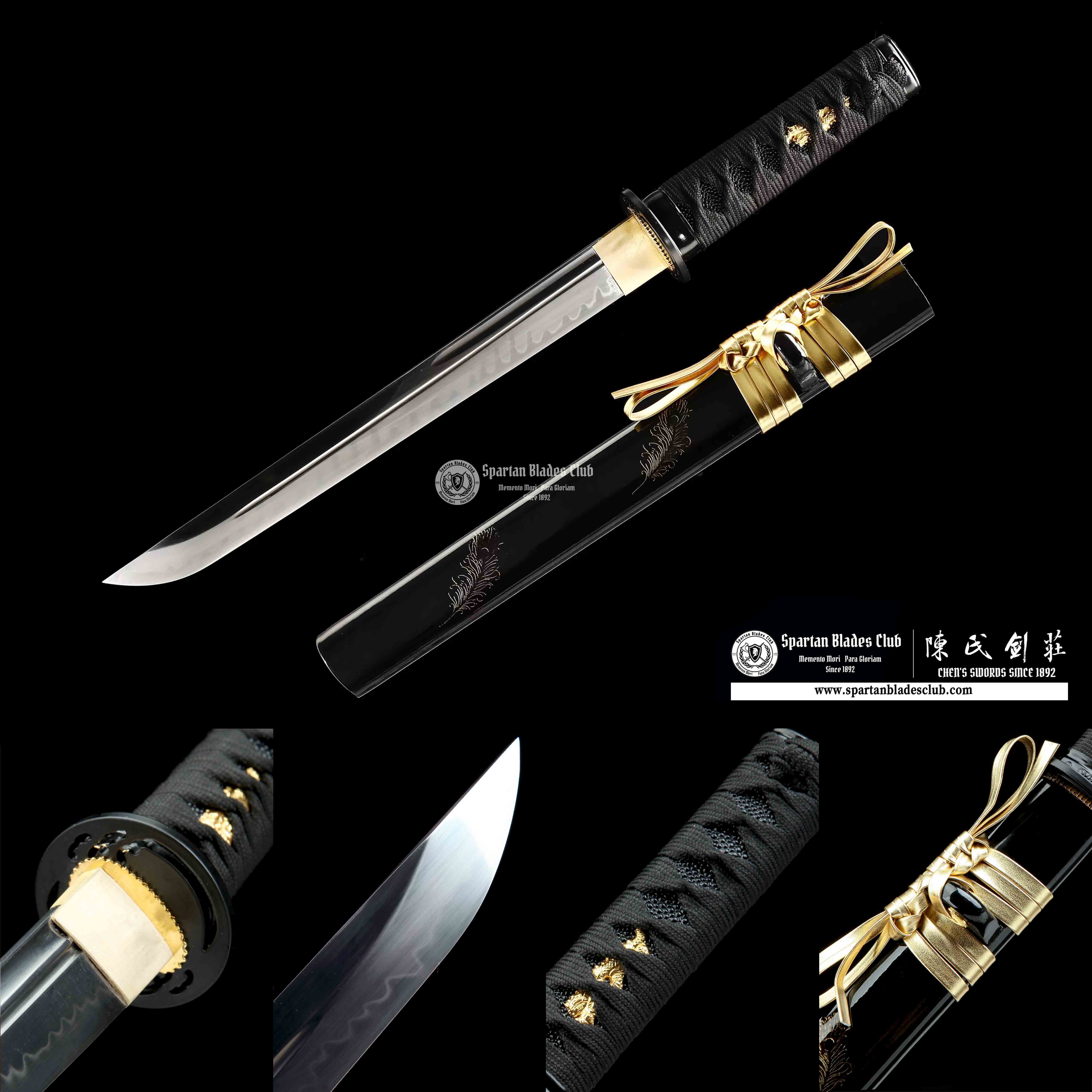 *TK32* Manyu(漫羽) Tanto - T10 Steel - Clay tempered - Full Tang - Exquisite Craftsmanship - Battle ready - S.B.C - Spartan Blades Club