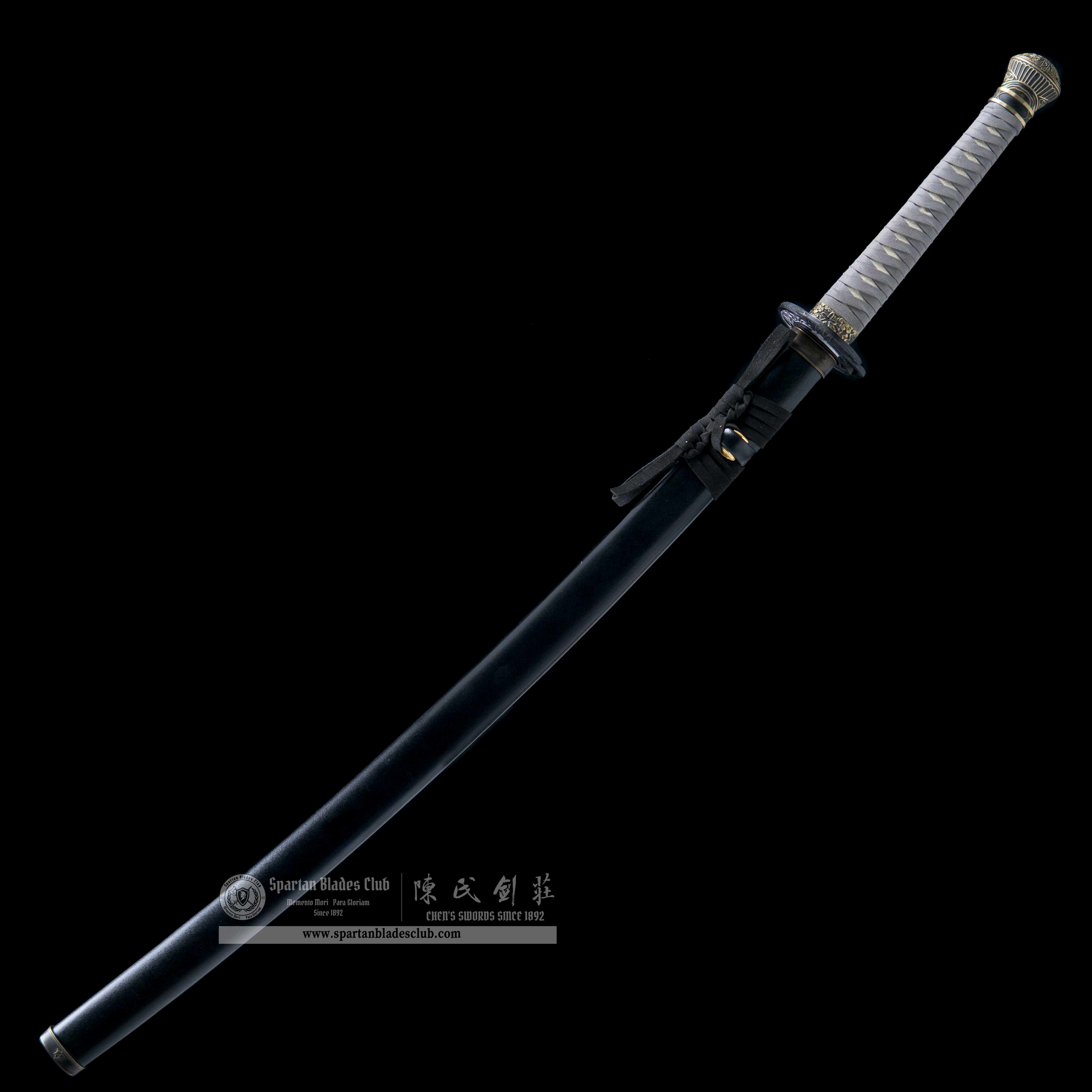 ⭐️Moonveil - Elden Ring Katana - T10 steel Clay-tempered - Handcrafted Rock Pattern - Real Hamon - Battle-ready - Full Tang - Grey Black - Rivers of Blood - Spartan Blades Club - 陳氏劍莊1892