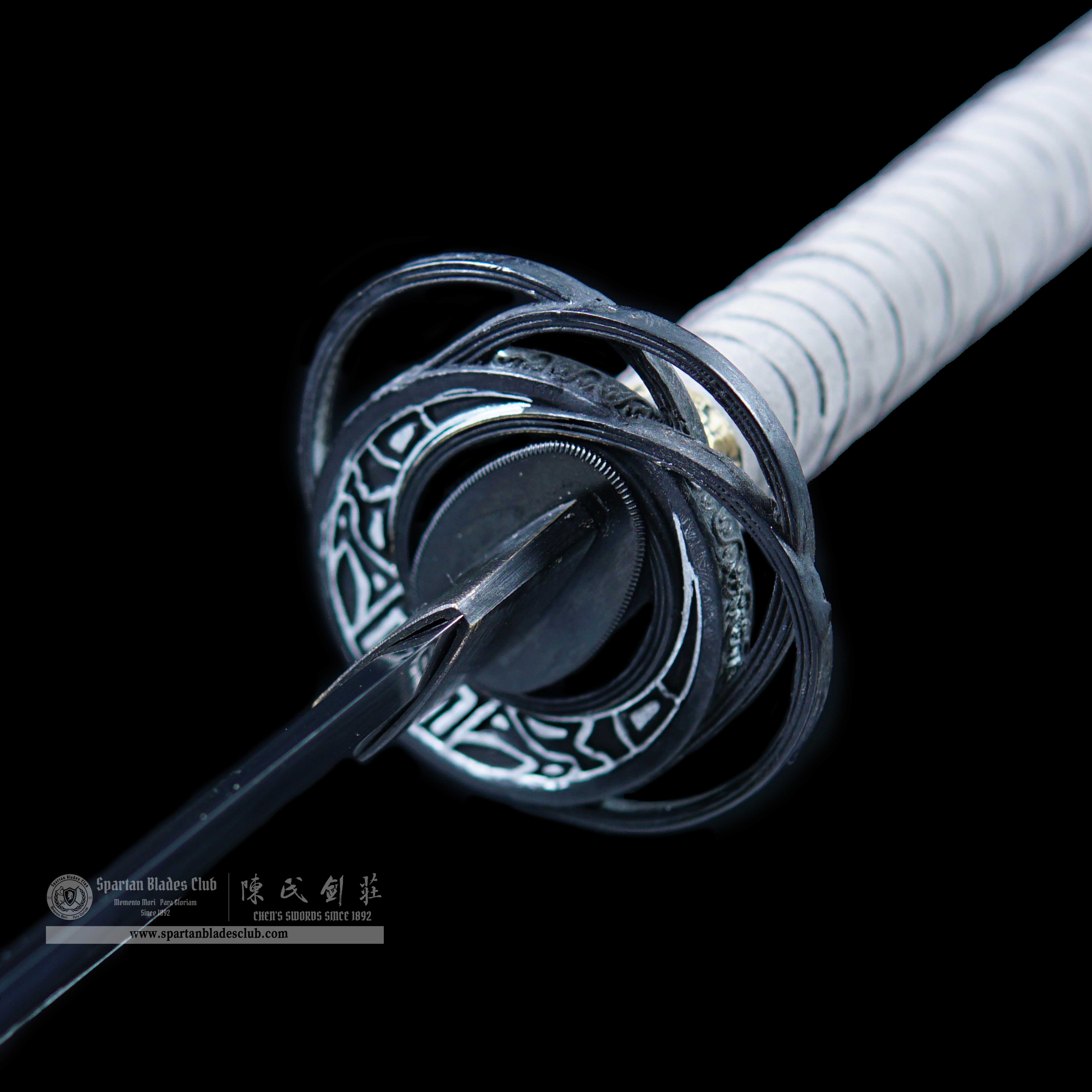 ⭐️Moonveil - Elden Ring Katana - T10 steel Clay-tempered - Handcrafted Rock Pattern - Real Hamon - Battle-ready - Full Tang - Grey Black - Rivers of Blood - Spartan Blades Club - 陳氏劍莊1892