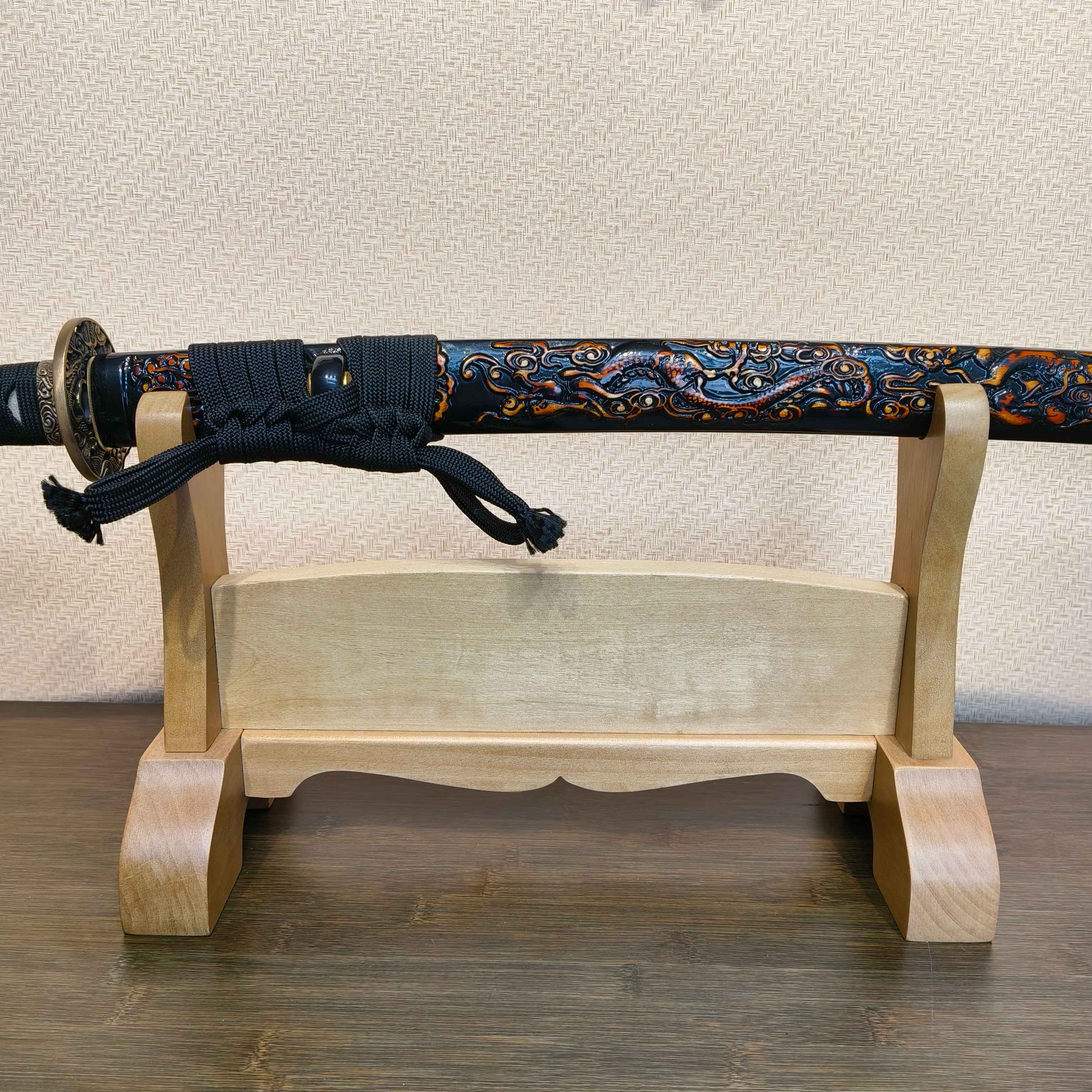 Exquisite Carved Wooden Sword Display Stands | 1 ~ 3 Tiers | Dragon/ Kylin/ Koi / Crane/ Fu /Plain | Holder Rack Stand - Spartan Blades Club - 陳氏劍莊1892