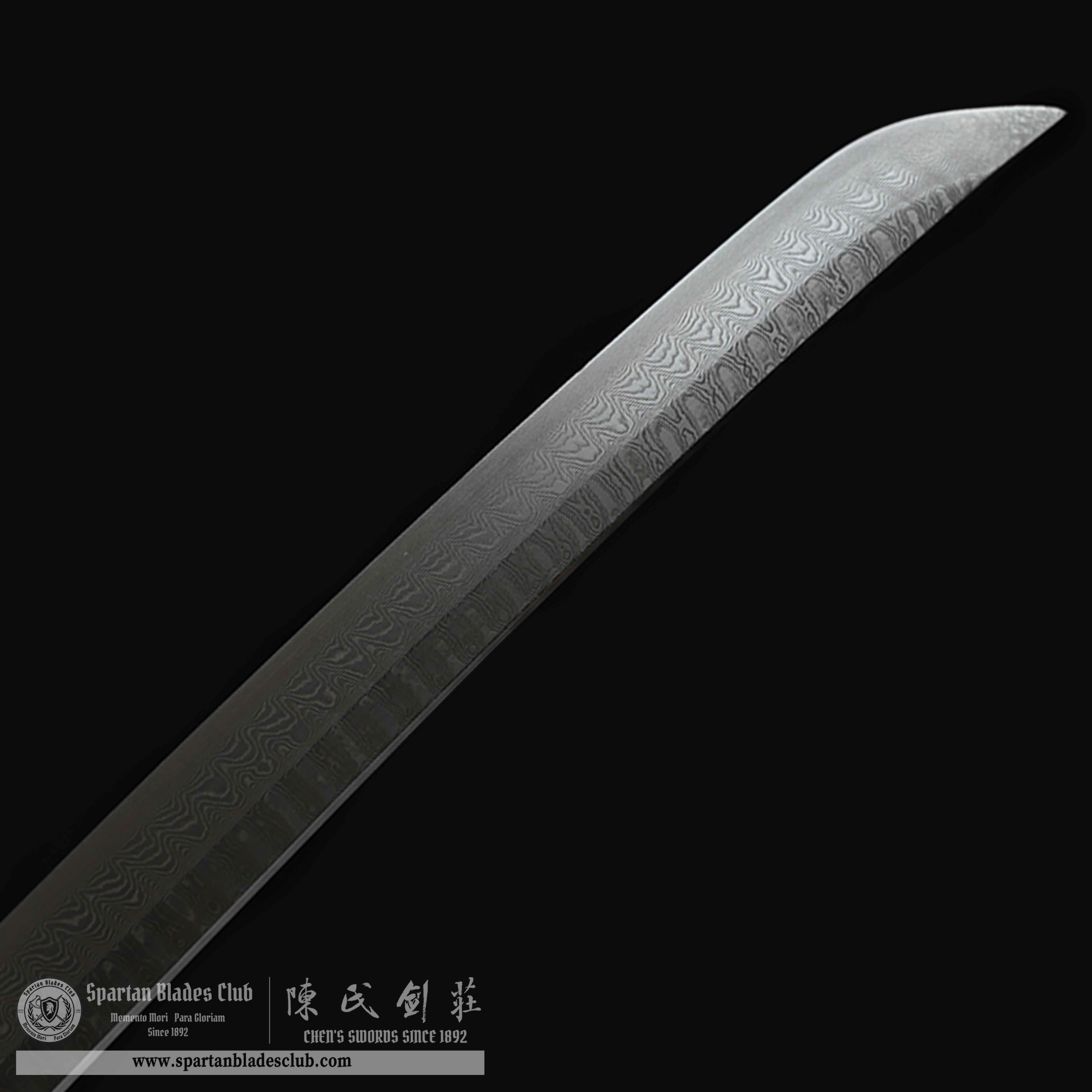 HY07|🐙🌊Zhang Ying Blade|Katana|Damascus steel|octopus|Black&Blue|Battle-Ready|Full-tang|Spartan Blades Club|CHEN'S SWORDS 1892 - Spartan Blades Club - 陳氏劍莊1892