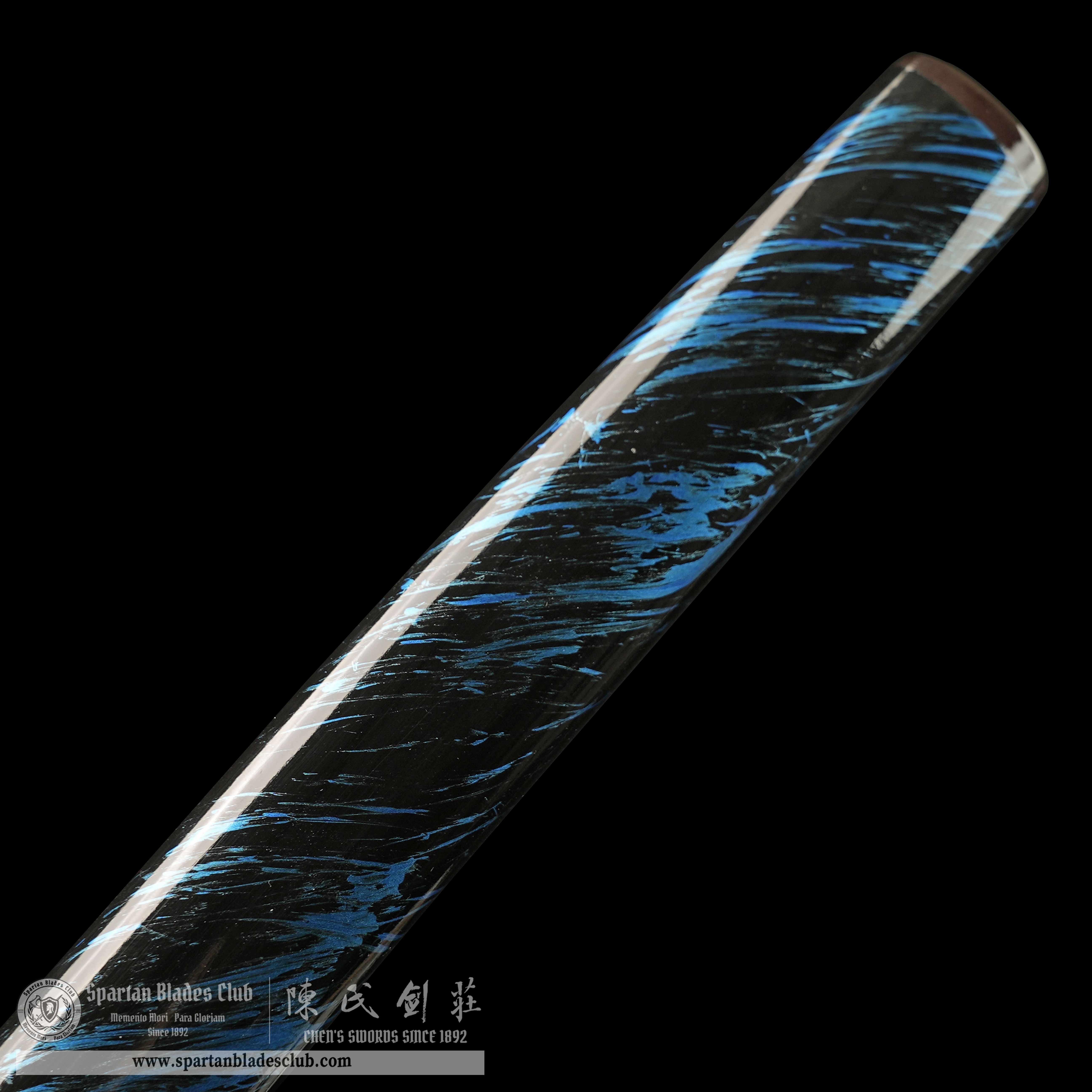 HY07|🐙🌊Zhang Ying Blade|Katana|Damascus steel|octopus|Black&Blue|Battle-Ready|Full-tang|Spartan Blades Club|CHEN'S SWORDS 1892 - Spartan Blades Club - 陳氏劍莊1892