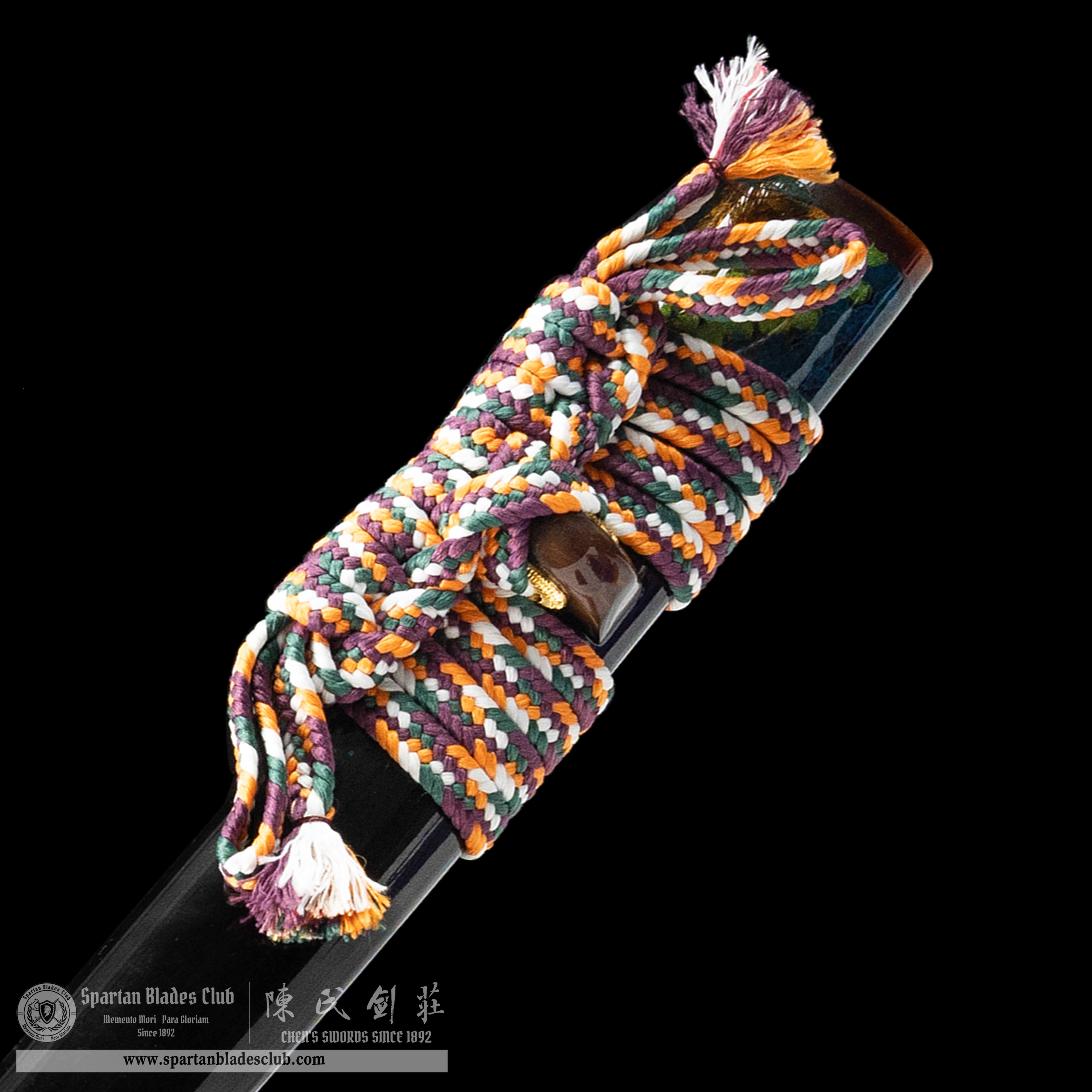 HY03|Ethereal Oni|Katana|Tamahagane Steel|Clay-tempered|Real Hamon Hadori Polishing|oni|Black&Green|Battle-Ready|Full-tang|Spartan Blades Club|CHEN'S SWORDS 1892 - Spartan Blades Club - 陳氏劍莊1892