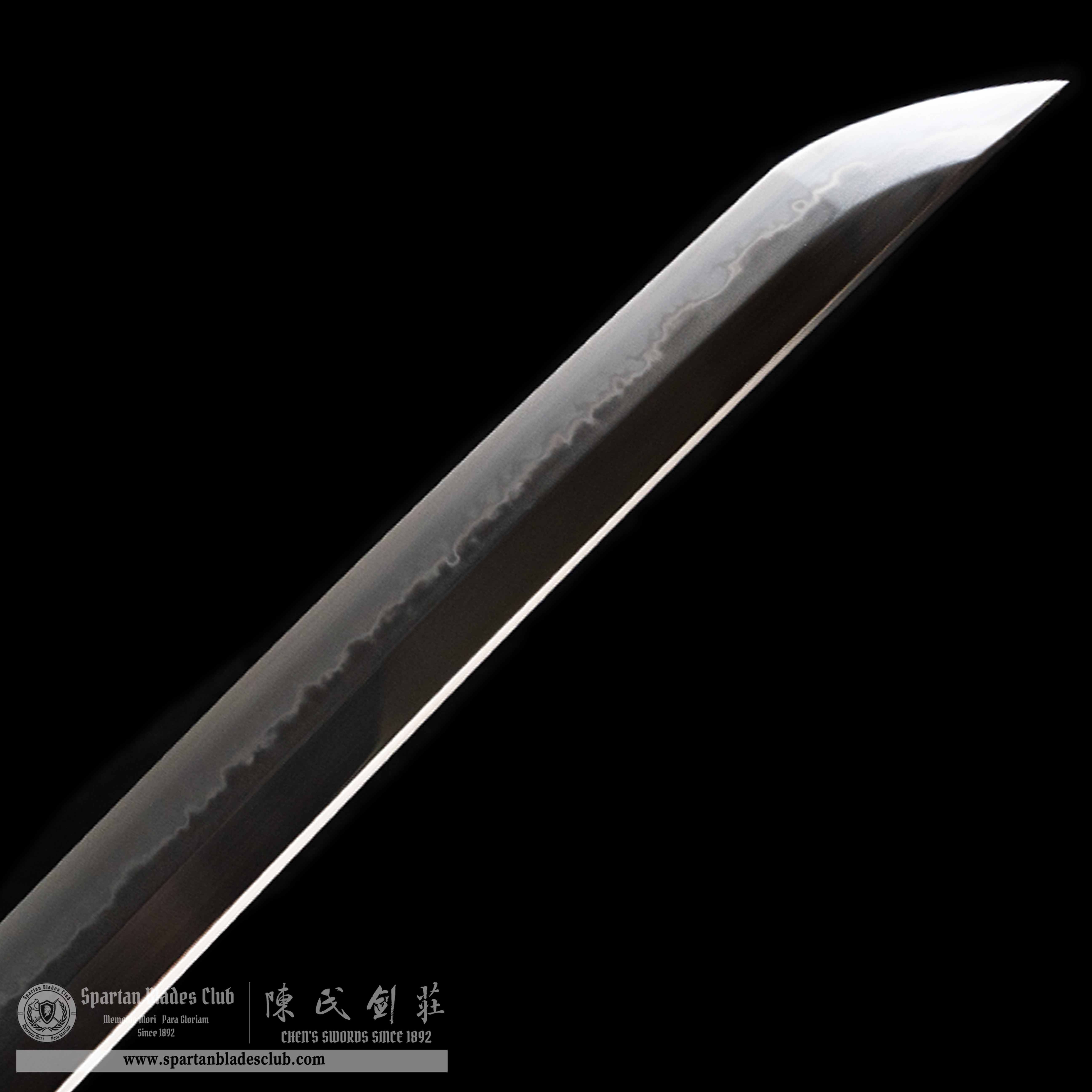 HY03|Ethereal Oni|Katana|Tamahagane Steel|Clay-tempered|Real Hamon Hadori Polishing|oni|Black&Green|Battle-Ready|Full-tang|Spartan Blades Club|CHEN'S SWORDS 1892 - Spartan Blades Club - 陳氏劍莊1892