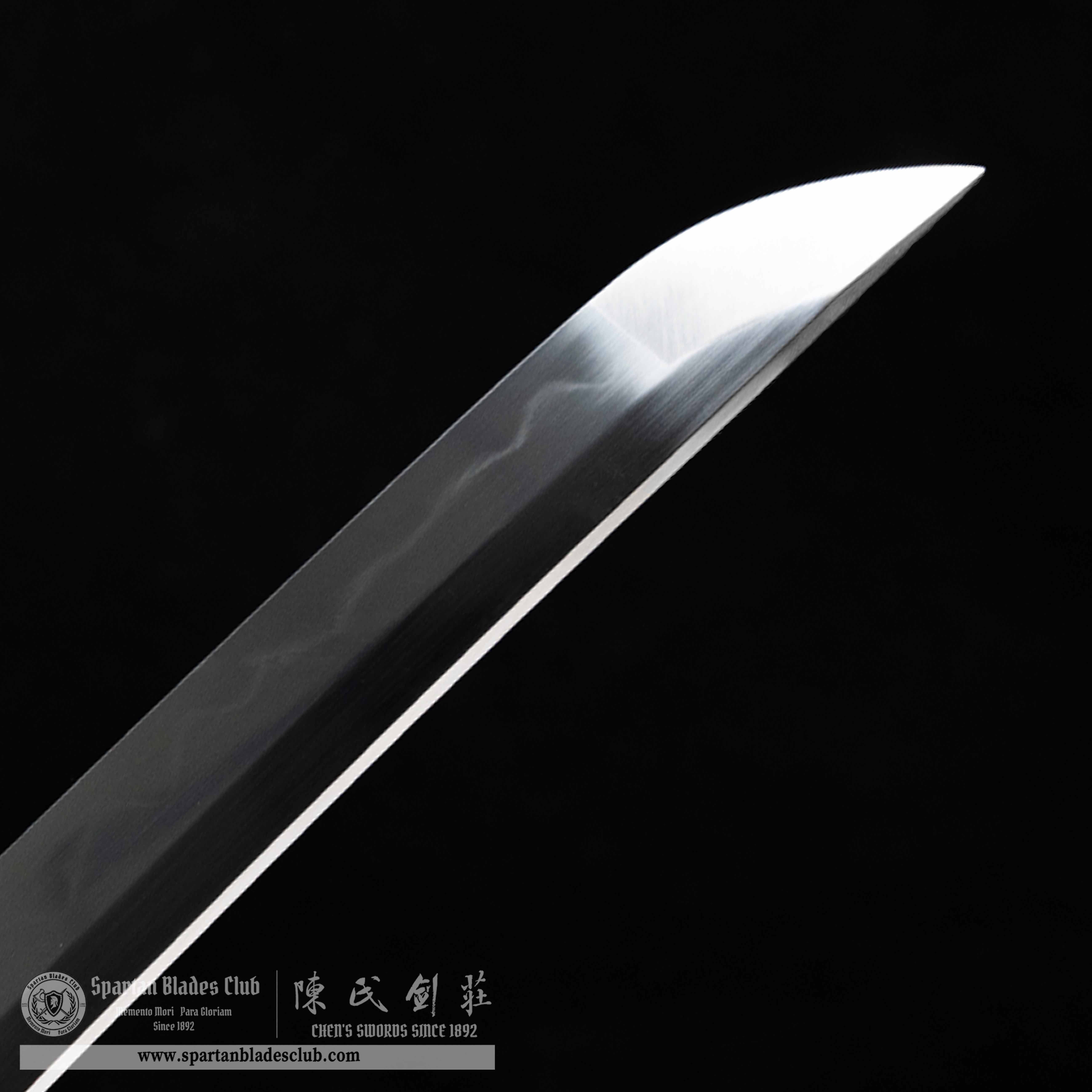 HY04|🕸Nocturnal Spider|Katana|T10 Steel|Clay-tempered|Real Hamon|Spider&cobweb|Black|Battle-Ready|Full-tang|Spartan Blades Club|CHEN'S SWORDS 1892 - Spartan Blades Club - 陳氏劍莊1892