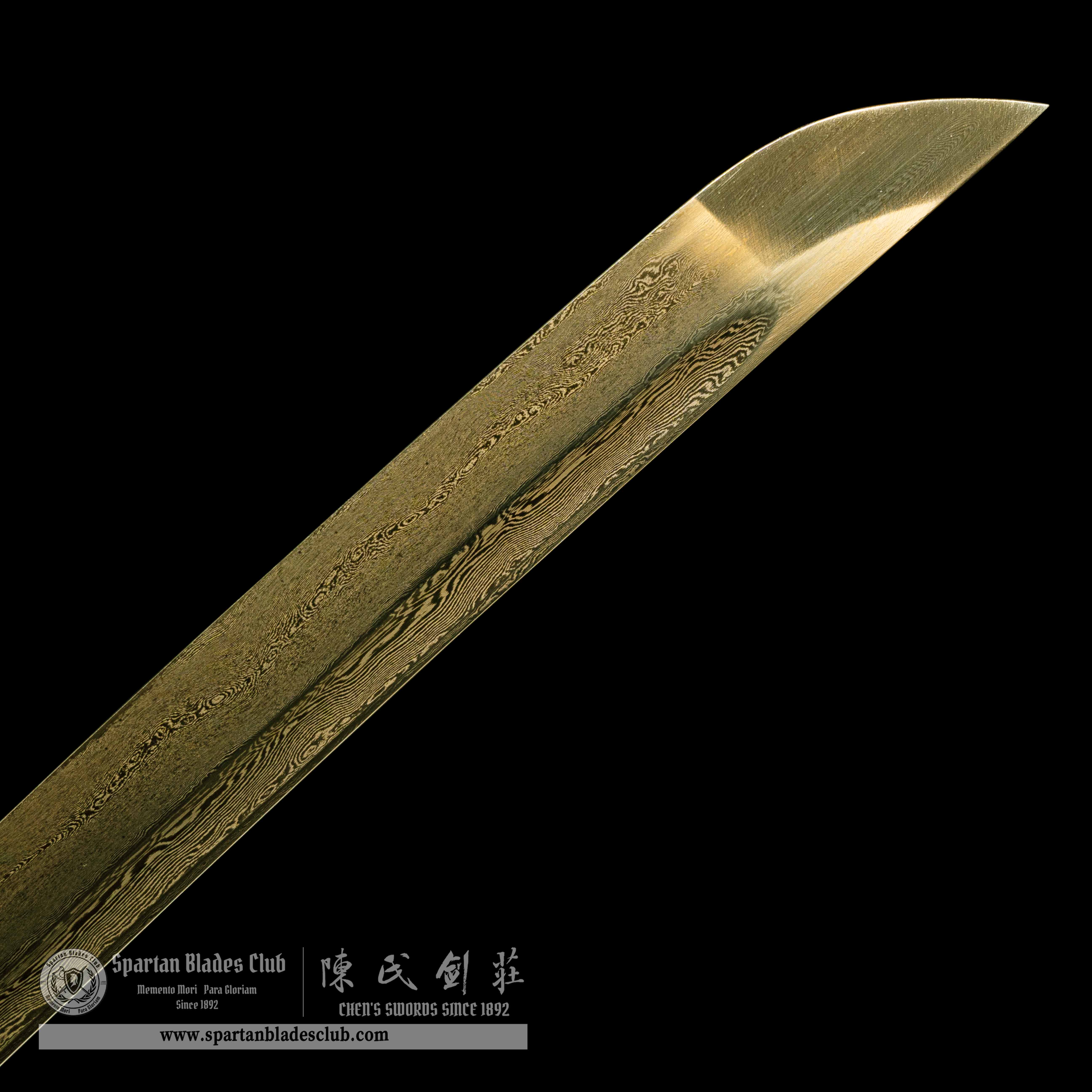 HY01｜🐅Golden Tiger｜Katana｜Damascus steal｜Heat-colored golden｜Battle-Ready｜Full-tang｜Spartan Blades Club｜CHEN'S SWORDS 1892 - Spartan Blades Club - 陳氏劍莊1892