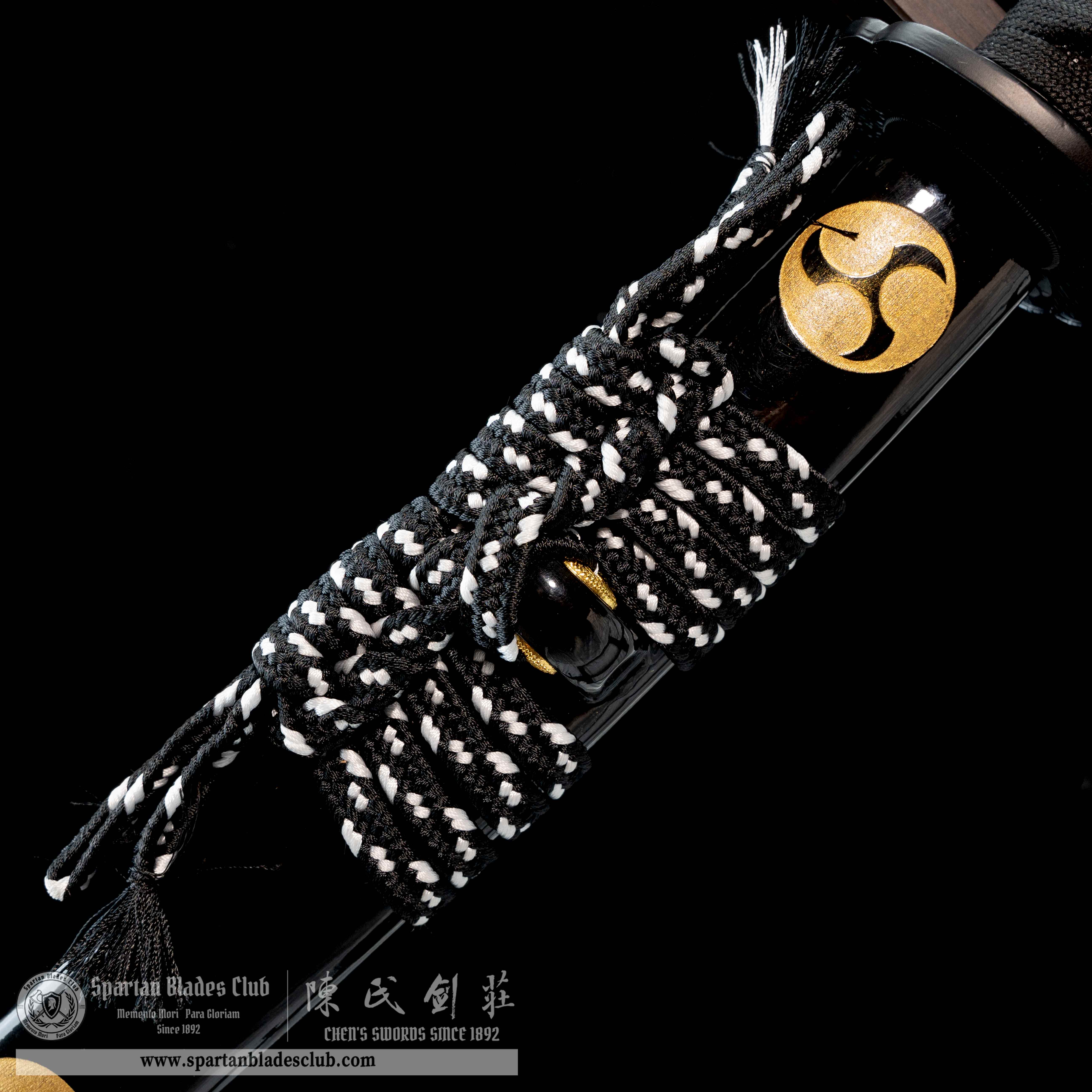 HY09|☯️Yingyang Blade|Katana|Damascus stee|Black|Tai Chi|Battle-Ready|Full-tang|Spartan Blades Club|CHEN'S SWORDS 1892 - Spartan Blades Club - 陳氏劍莊1892