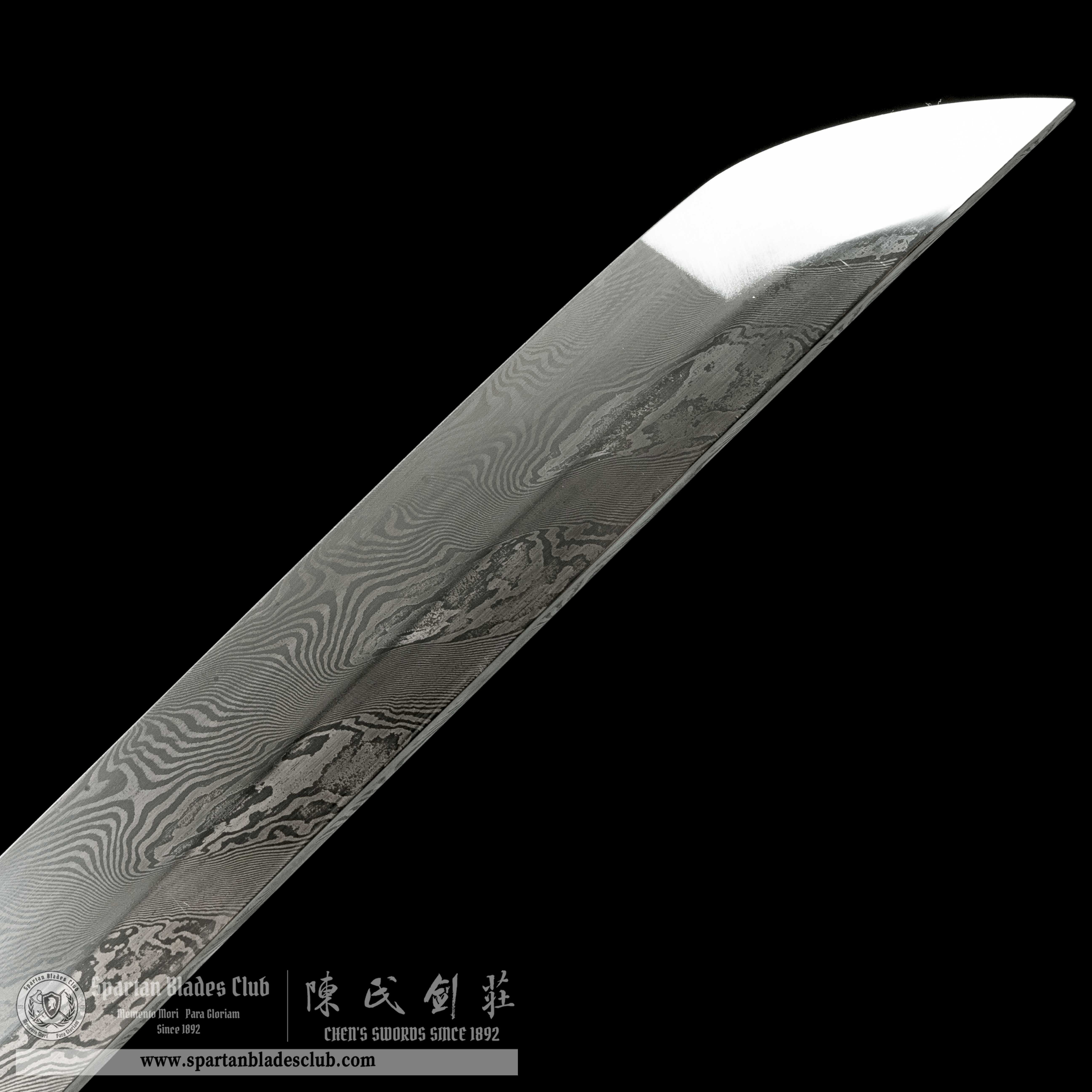 HY09|☯️Yingyang Blade|Katana|Damascus stee|Black|Tai Chi|Battle-Ready|Full-tang|Spartan Blades Club|CHEN'S SWORDS 1892 - Spartan Blades Club - 陳氏劍莊1892
