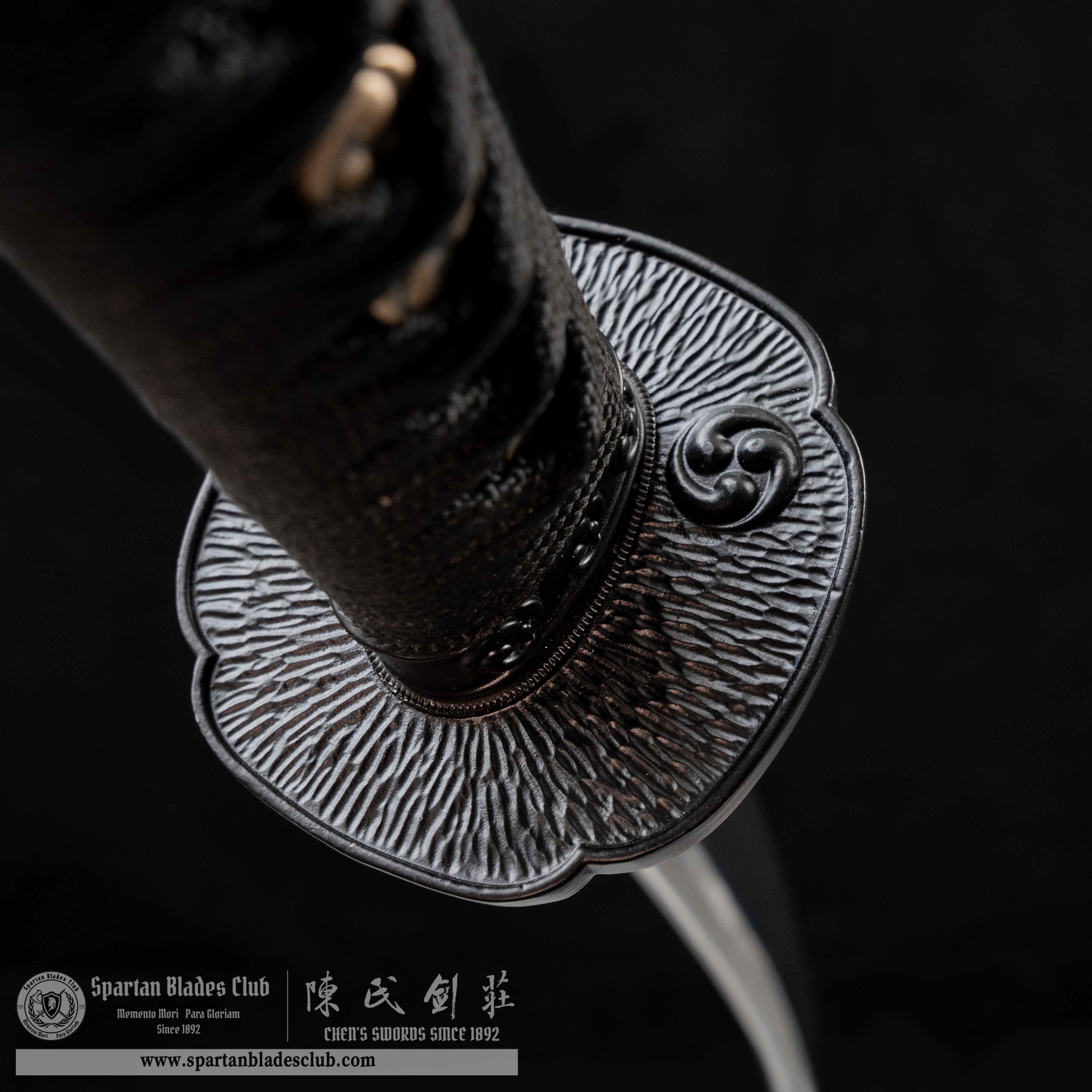 HY09|☯️Yingyang Blade|Katana|Damascus stee|Black|Tai Chi|Battle-Ready|Full-tang|Spartan Blades Club|CHEN'S SWORDS 1892 - Spartan Blades Club - 陳氏劍莊1892