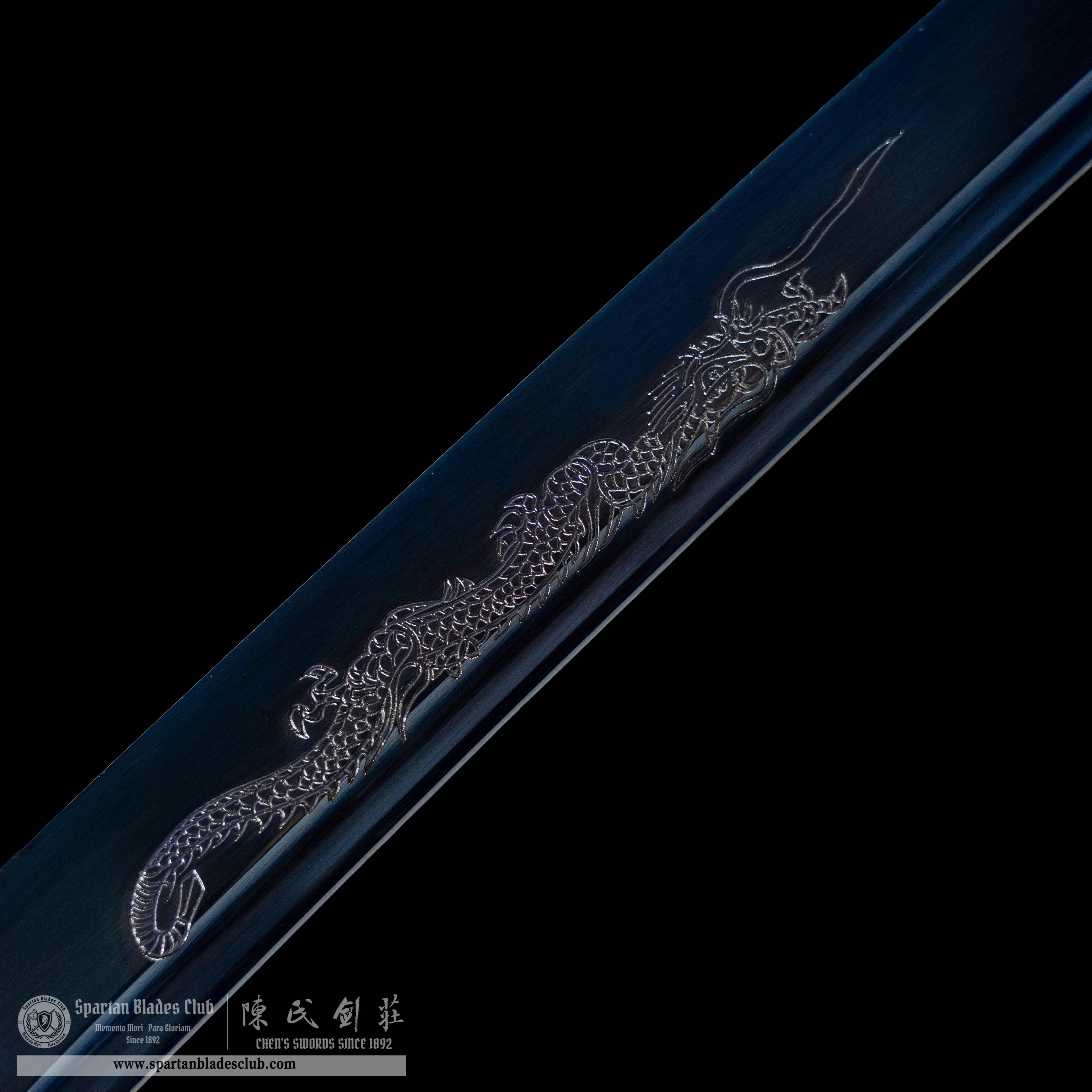 HY11｜🦅Azure Eagle Blade🔵｜Katana｜High carbon steel  Heat-colored blue｜Eagle｜Battle-Ready｜Full-tang｜Spartan Blades Club｜CHEN'S SWORDS 1892 - Spartan Blades Club - 陳氏劍莊1892