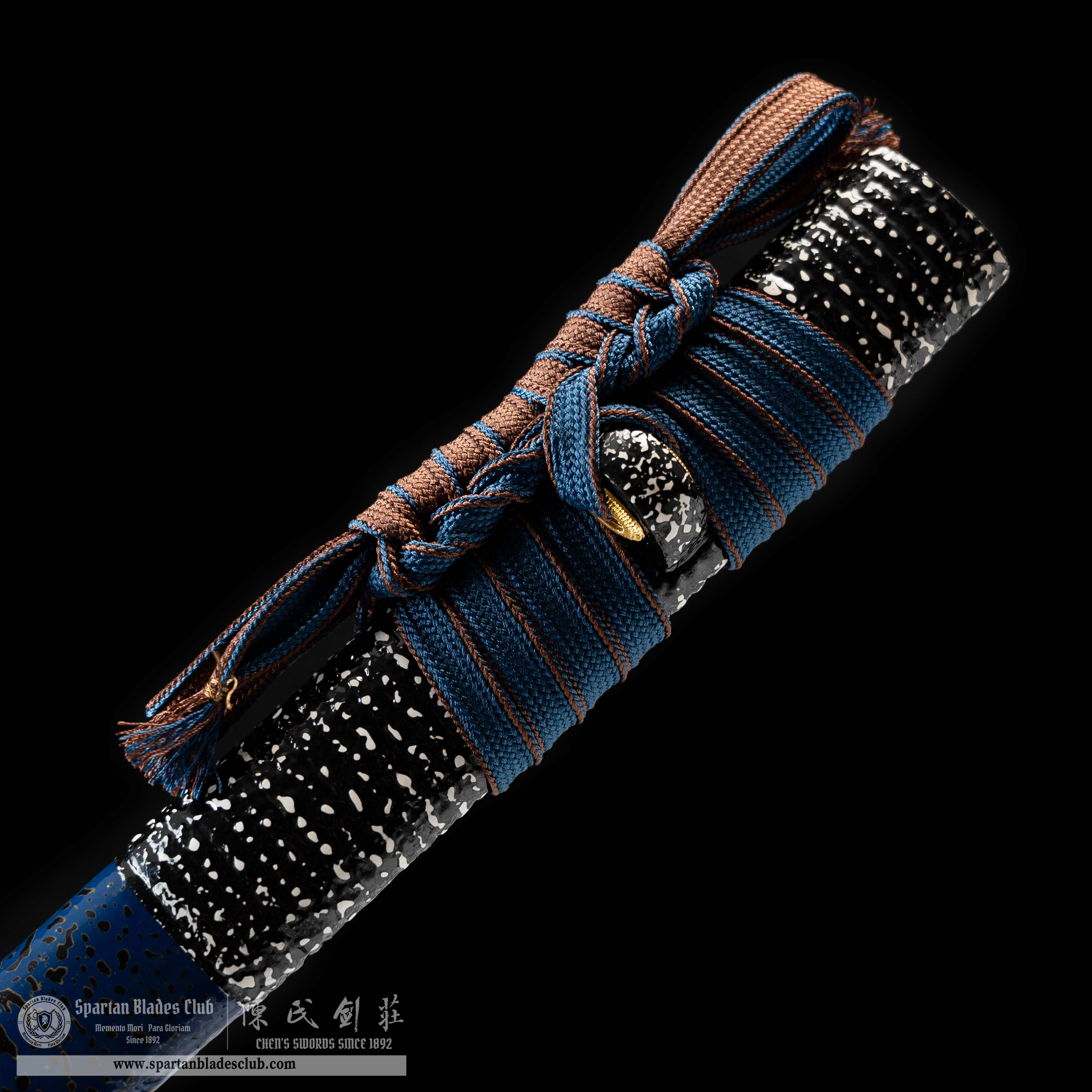HY11｜🦅Azure Eagle Blade🔵｜Katana｜High carbon steel  Heat-colored blue｜Eagle｜Battle-Ready｜Full-tang｜Spartan Blades Club｜CHEN'S SWORDS 1892 - Spartan Blades Club - 陳氏劍莊1892
