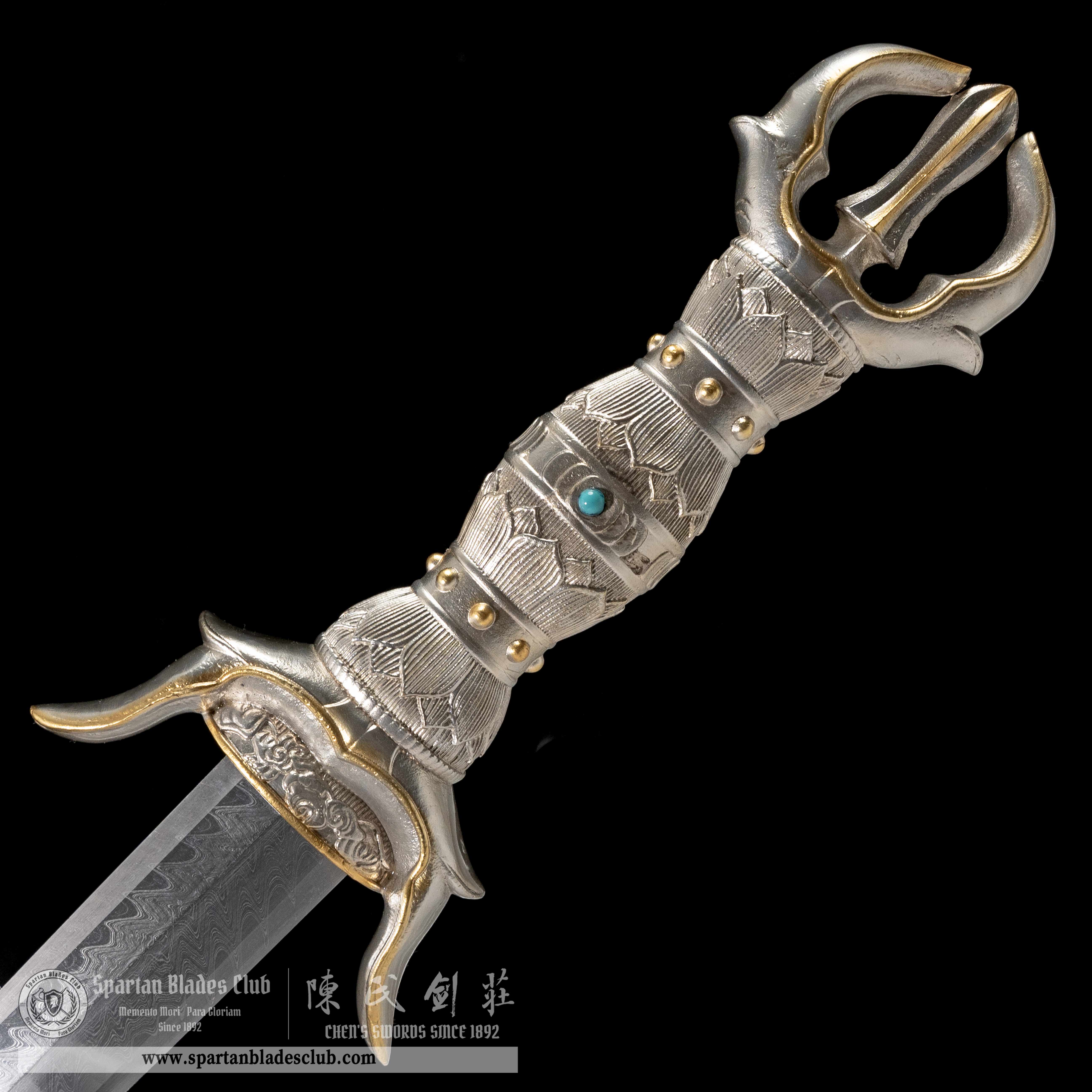 TR01|🐉JinHui Blade|Jian|Damascus steel|Loong dragon|Black&golden|Battle-Ready|Full-tang|Spartan Blades Club|CHEN'S SWORDS 1892 - Spartan Blades Club - 陳氏劍莊1892