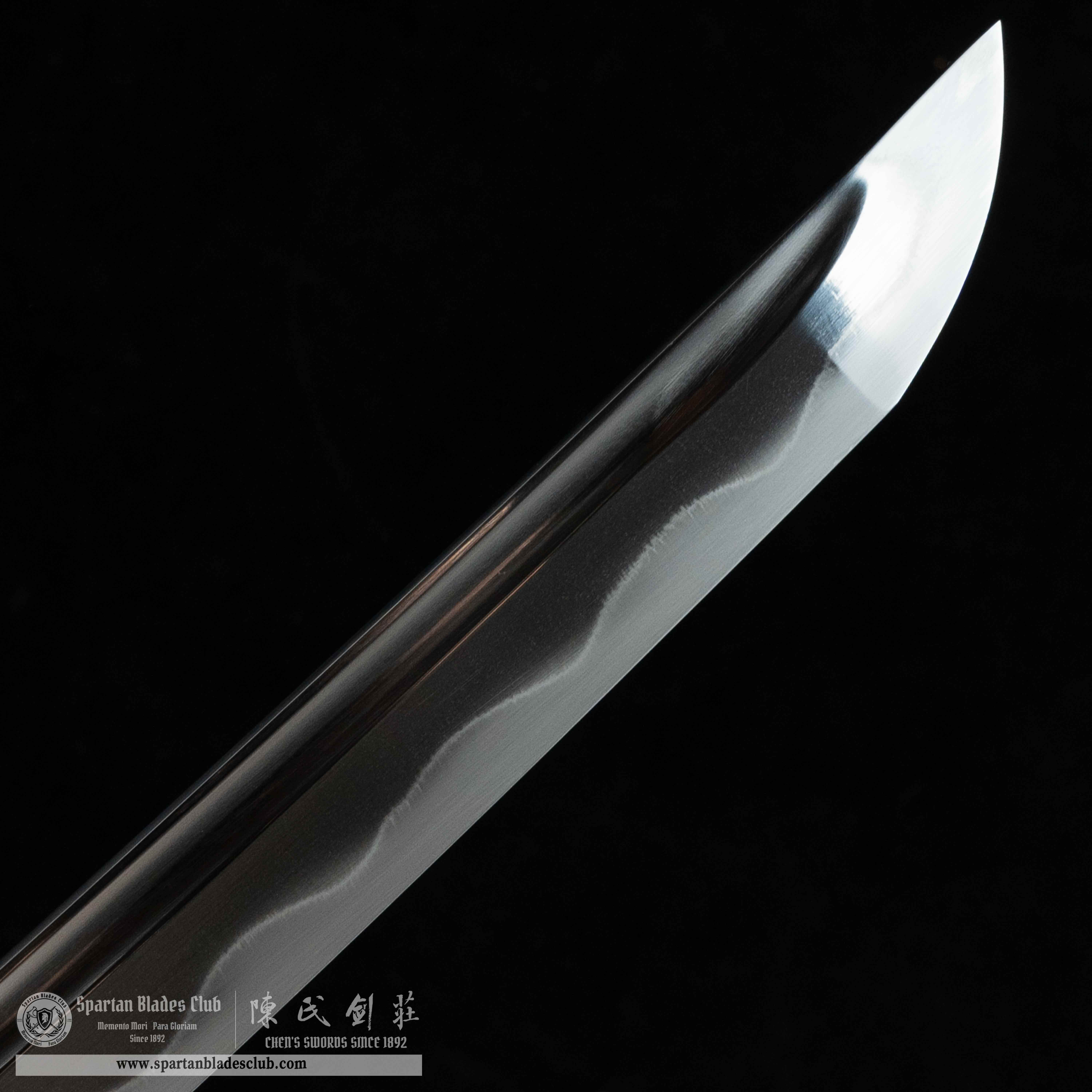 HY13|Crimson Phoenix Katana🔴⚫️|Katana|T10 steel|Clay-tempered|Real Hamon|Black&Red|Battle-Ready|Full-tang|Spartan Blades Club|CHEN'S SWORDS 1892 - Spartan Blades Club