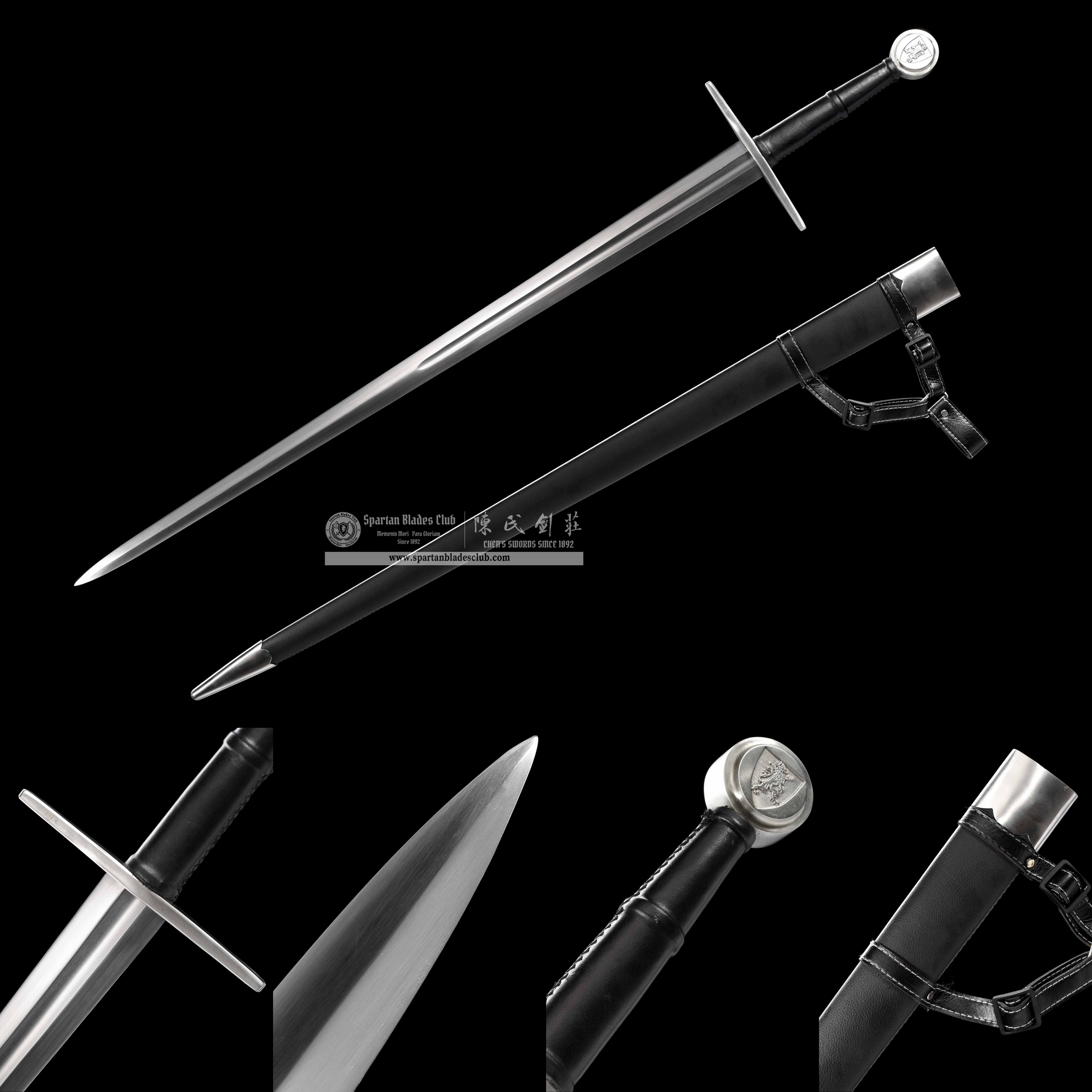 TR05|Valiant's Oath Sword|European Sword|Manganese steel|Black|Battle-Ready|Full-tang|Spartan Blades Club|CHEN'S SWORDS 1892 - Spartan Blades Club - 陳氏劍莊1892