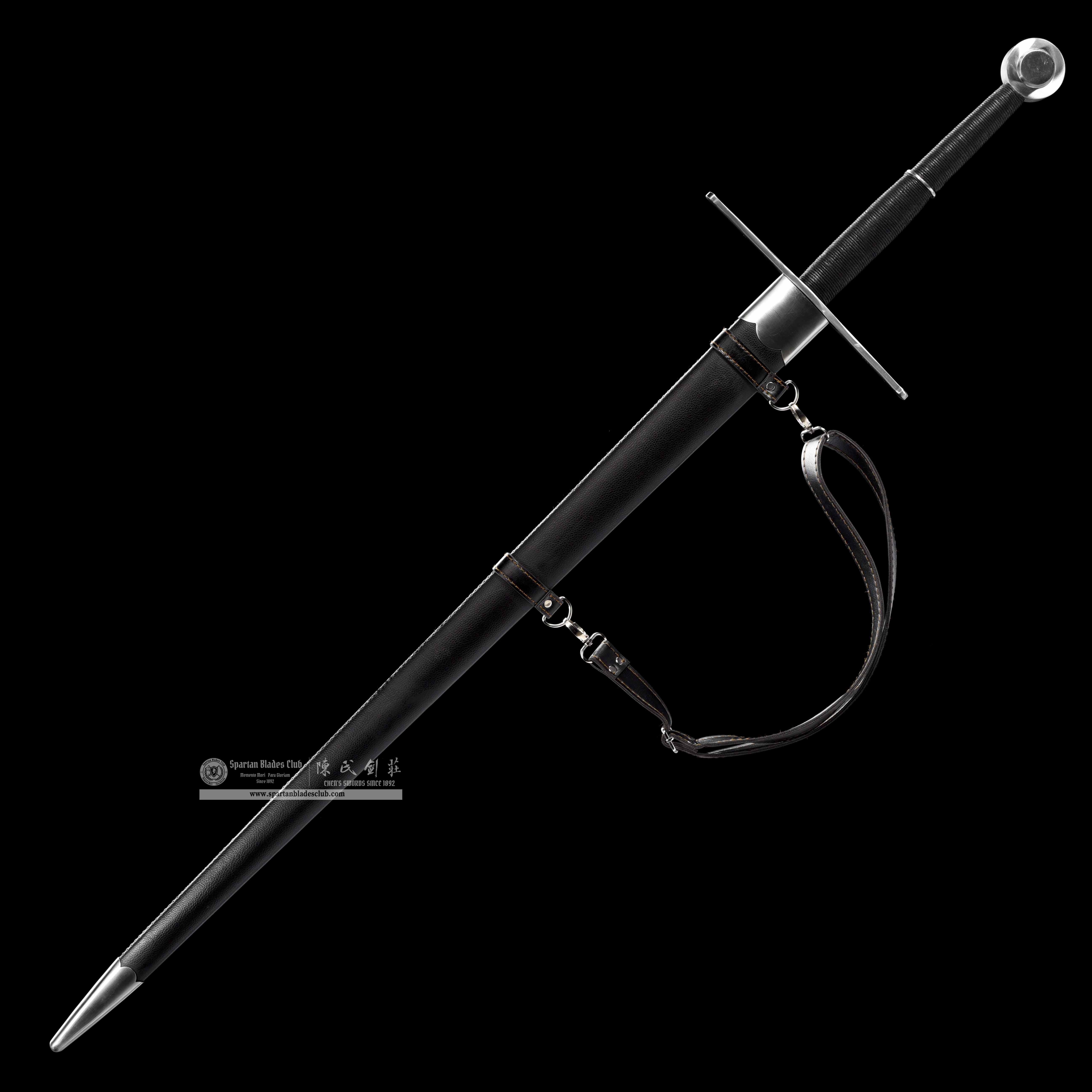 TR04|Umbrablade Longsword|European Sword|Manganese steel|Black|Battle-Ready|Full-tang|Spartan Blades Club|CHEN'S SWORDS 1892 - Spartan Blades Club - 陳氏劍莊1892