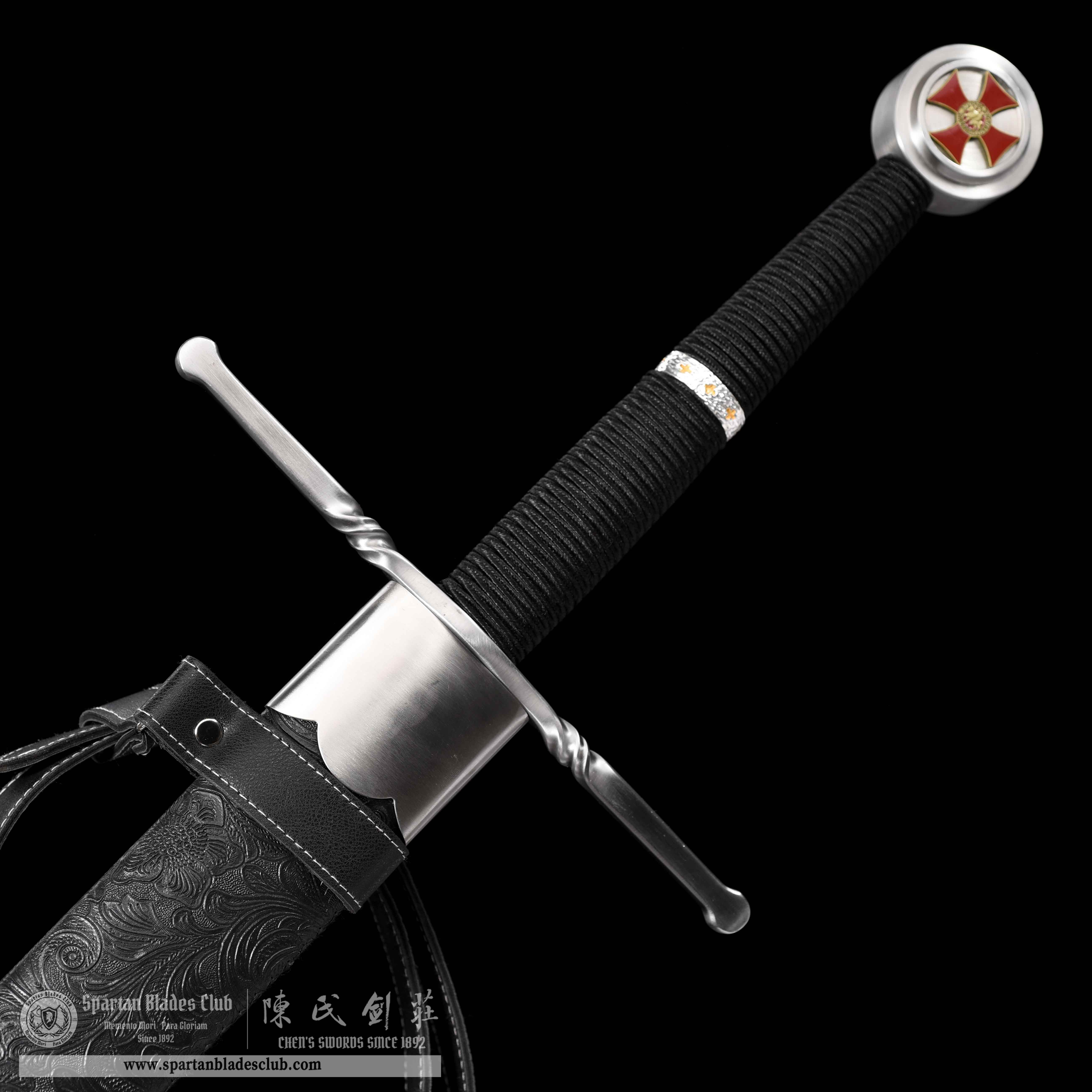 TR03｜Crusader's Honor Sword｜European Sword｜Manganese steel｜Black｜Battle-Ready｜Full-tang｜Spartan Blades Club｜CHEN'S SWORDS 1892 - Spartan Blades Club - 陳氏劍莊1892
