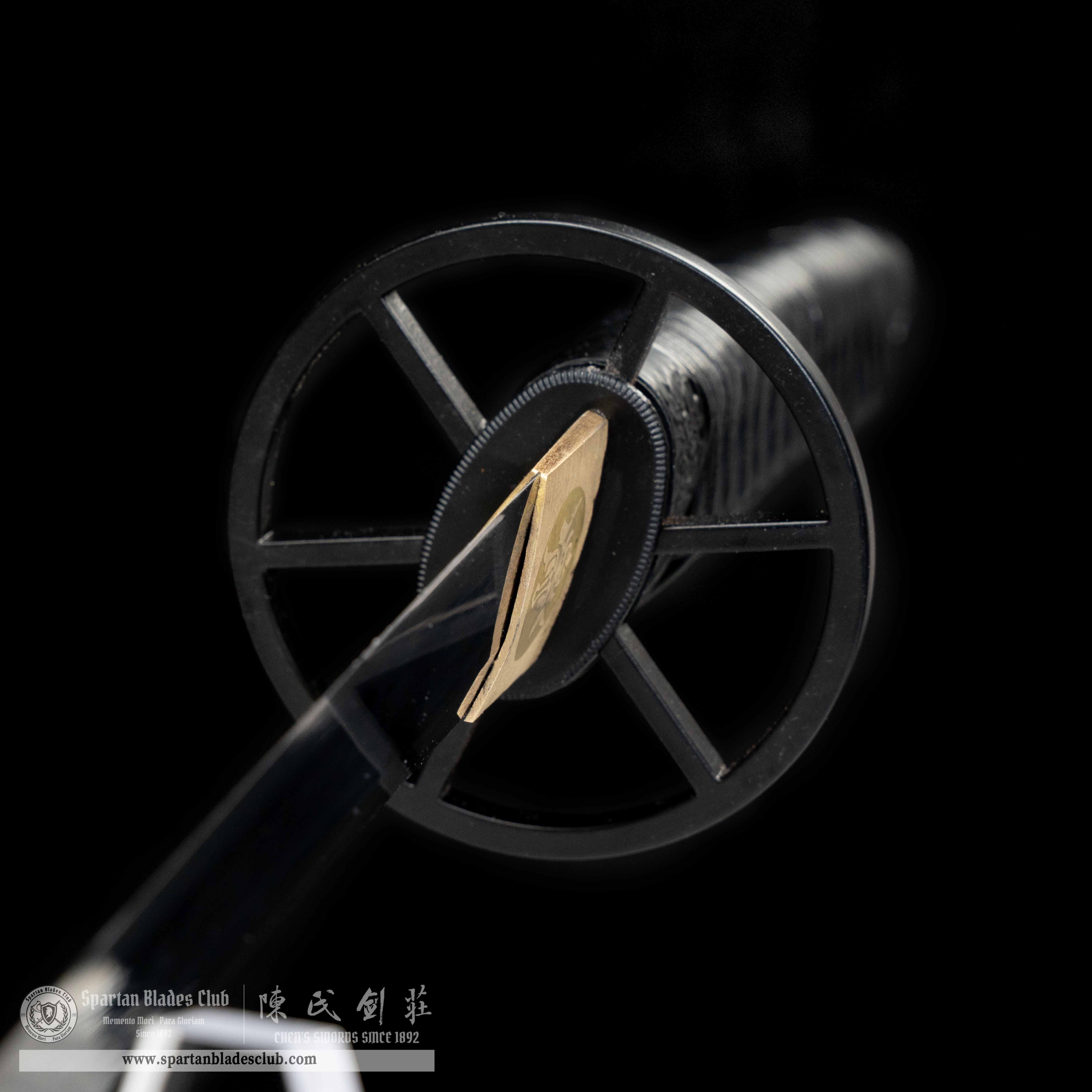 HY21|⚫️Ruroni Kenshin-Battosai|Han-dachi|T10 steel|Clay-tempered|Real Hamon|Black|Battle-Ready|Full-tang|Spartan Blades Club|CHEN'S SWORDS 1892 - Spartan Blades Club - 陳氏劍莊1892