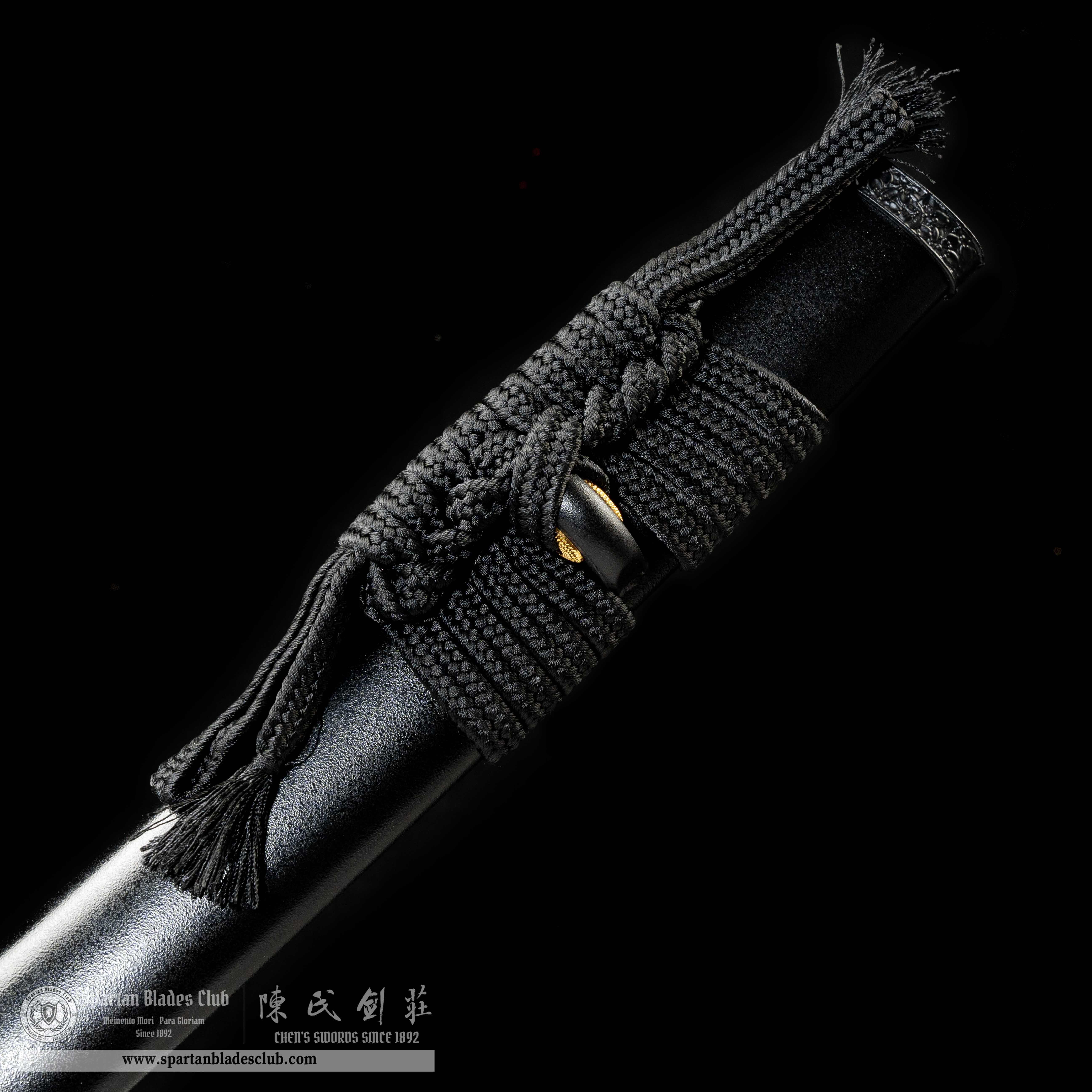 HY21|⚫️Ruroni Kenshin-Battosai|Han-dachi|T10 steel|Clay-tempered|Real Hamon|Black|Battle-Ready|Full-tang|Spartan Blades Club|CHEN'S SWORDS 1892 - Spartan Blades Club - 陳氏劍莊1892