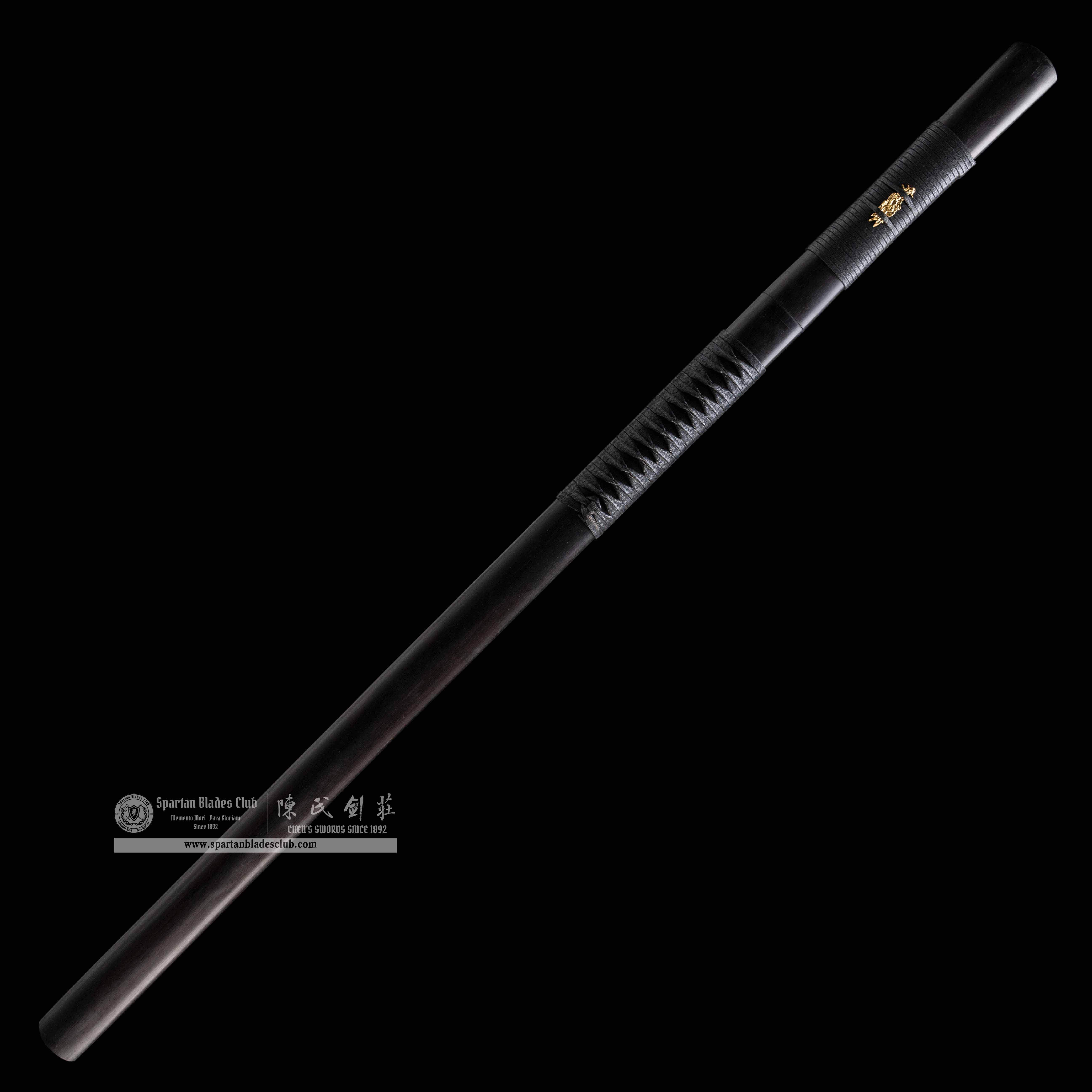 HY22|Shadowy Ninjato|Ninjato|T10 steel|Clay-tempered|Real Hamon|Black|Battle-Ready|Full-tang|Spartan Blades Club|CHEN'S SWORDS 1892 - Spartan Blades Club - 陳氏劍莊1892