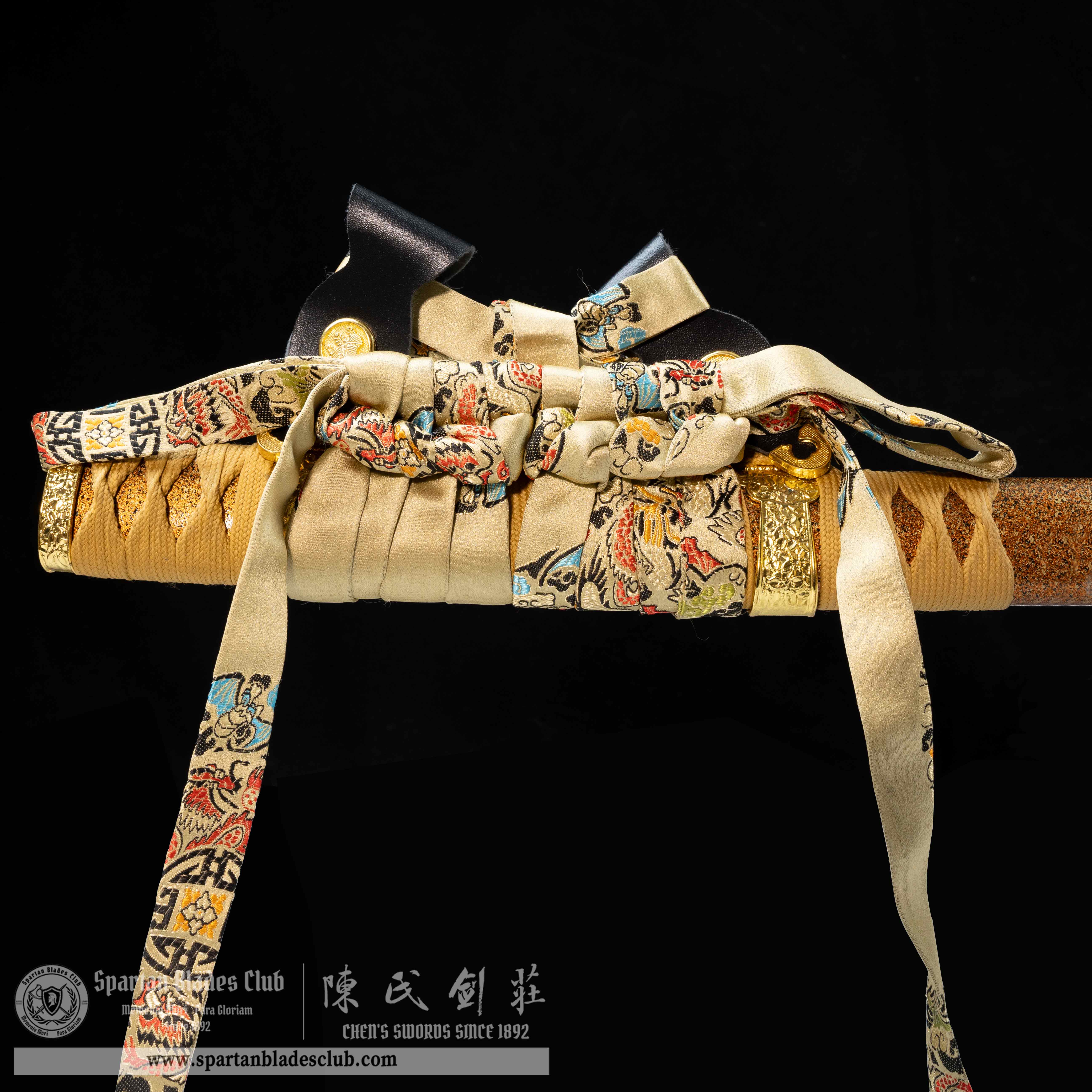 HY24|🥇Aurelius Edge|Odachi|T10 steel|Golden&Yellow|Battle-Ready|Full-tang|Spartan Blades Club|CHEN'S SWORDS 1892 - Spartan Blades Club