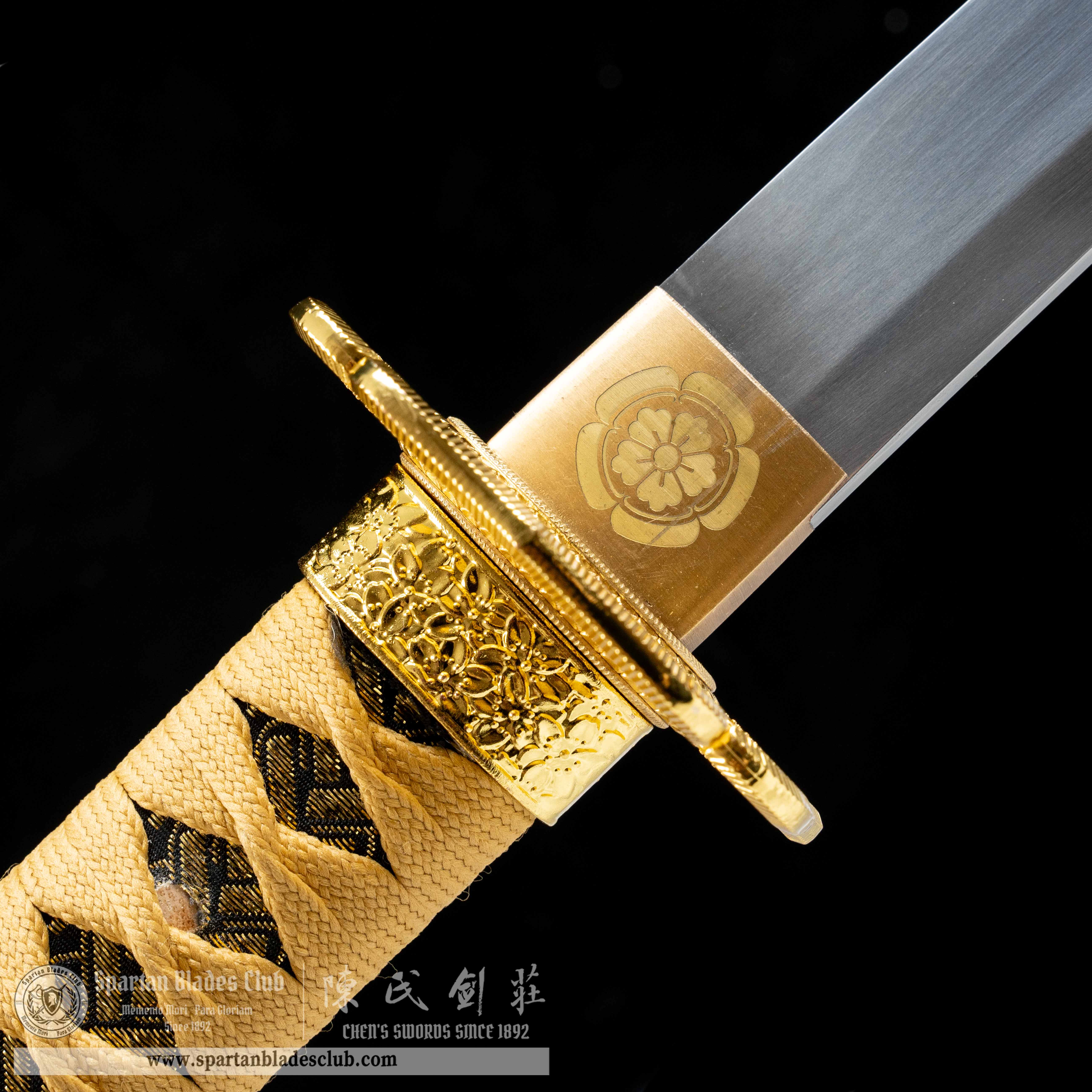 HY24|🥇Aurelius Edge|Odachi|T10 steel|Golden&Yellow|Battle-Ready|Full-tang|Spartan Blades Club|CHEN'S SWORDS 1892 - Spartan Blades Club
